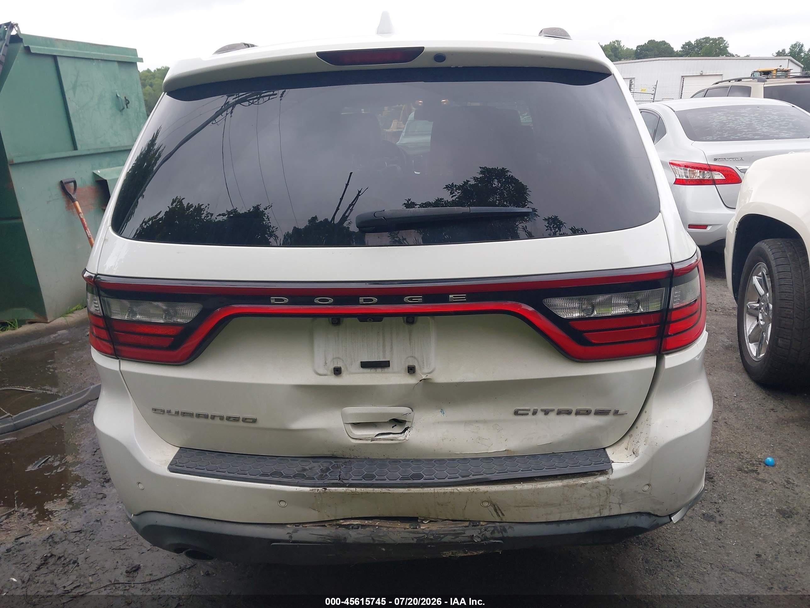2015 Dodge Durango Citadel White vin: 1C4RDHEG7FC931232