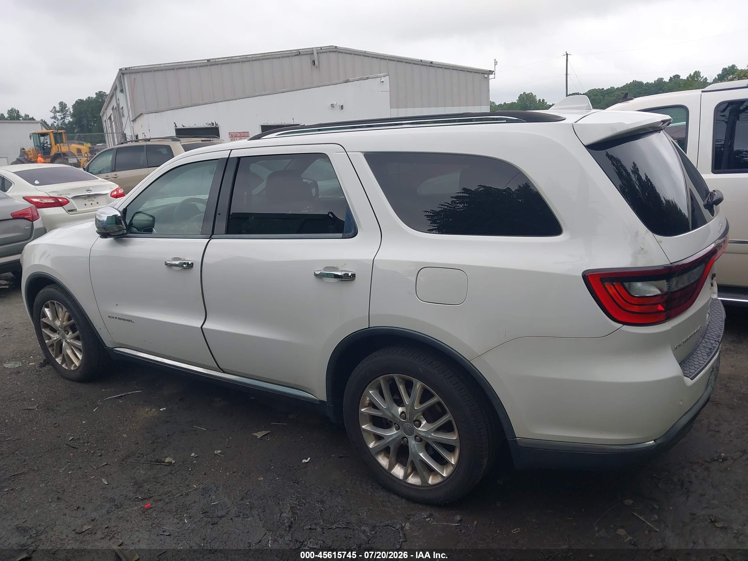 2015 Dodge Durango Citadel White vin: 1C4RDHEG7FC931232