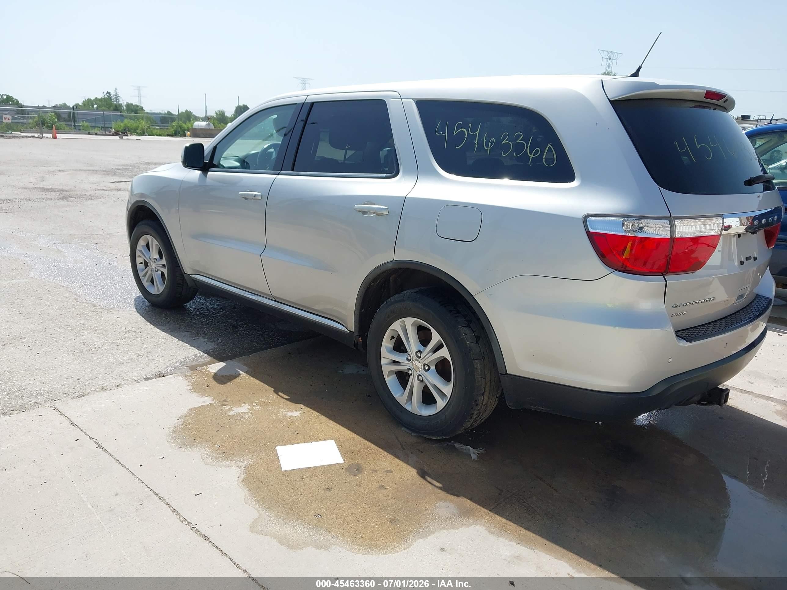 2012 Dodge Durango Sxt Silver vin: 1C4RDJAG0CC213126