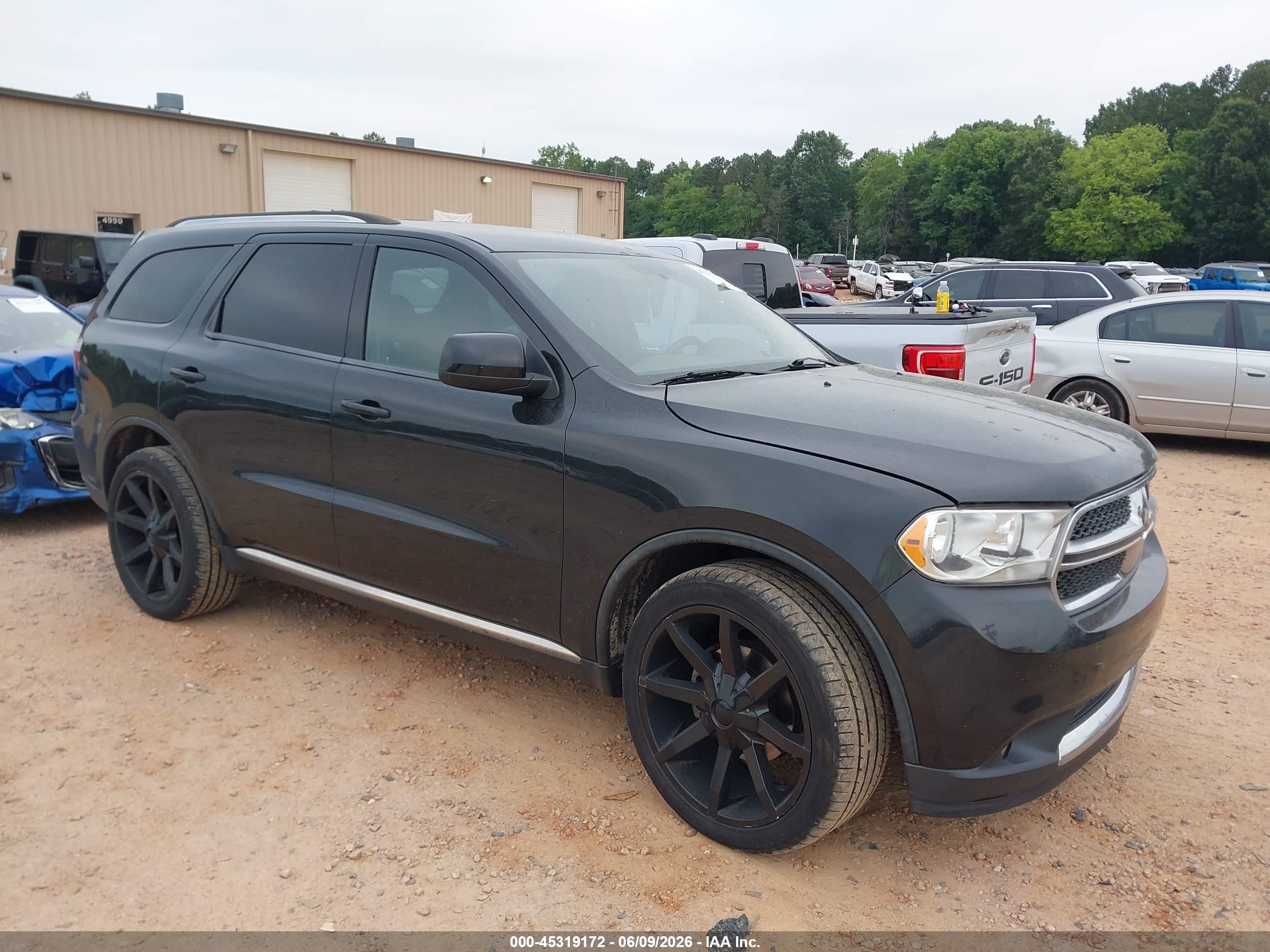 2013 Dodge Durango Sxt Black vin: 1C4RDJAG0DC512486