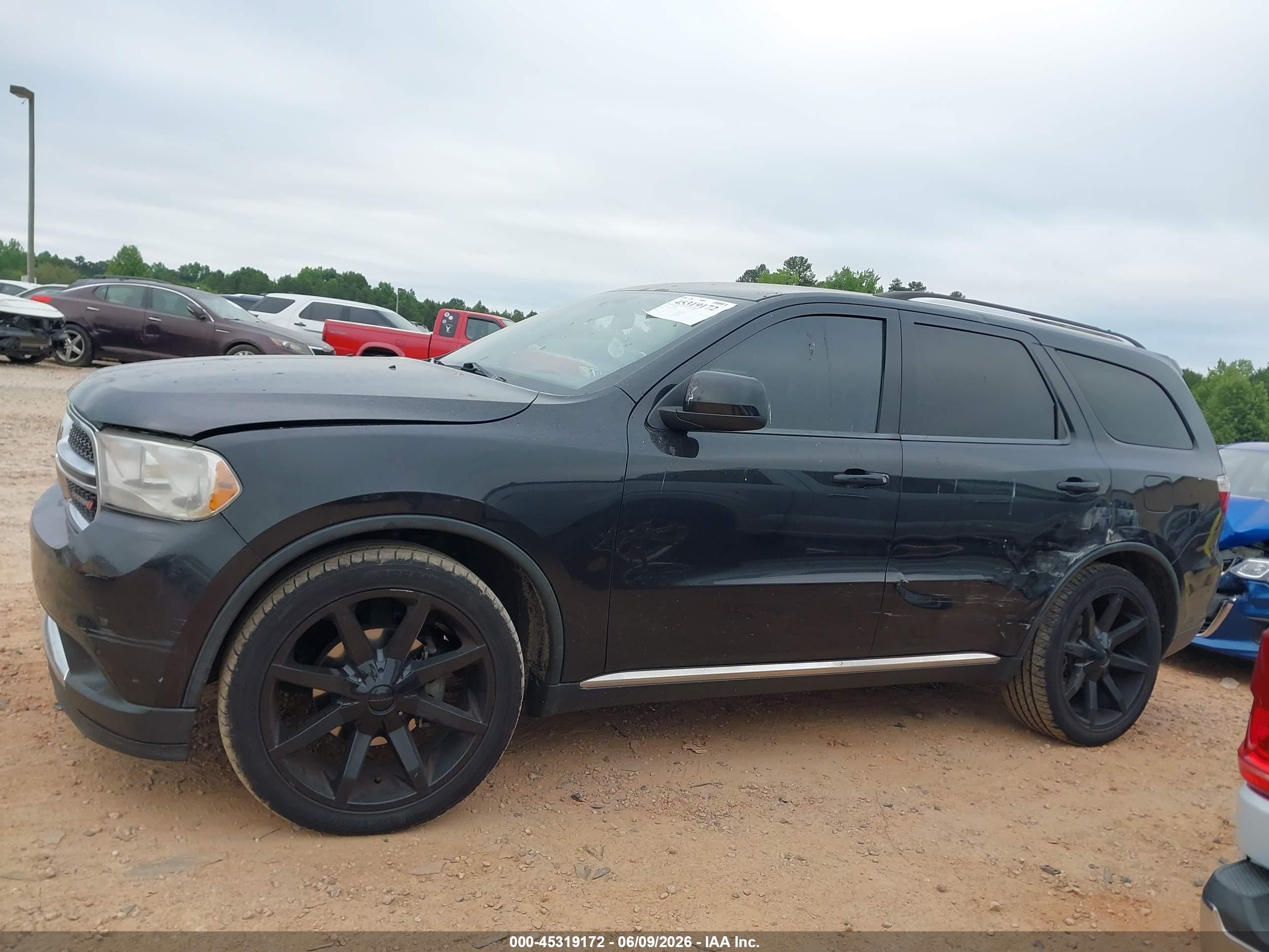 2013 Dodge Durango Sxt Black vin: 1C4RDJAG0DC512486