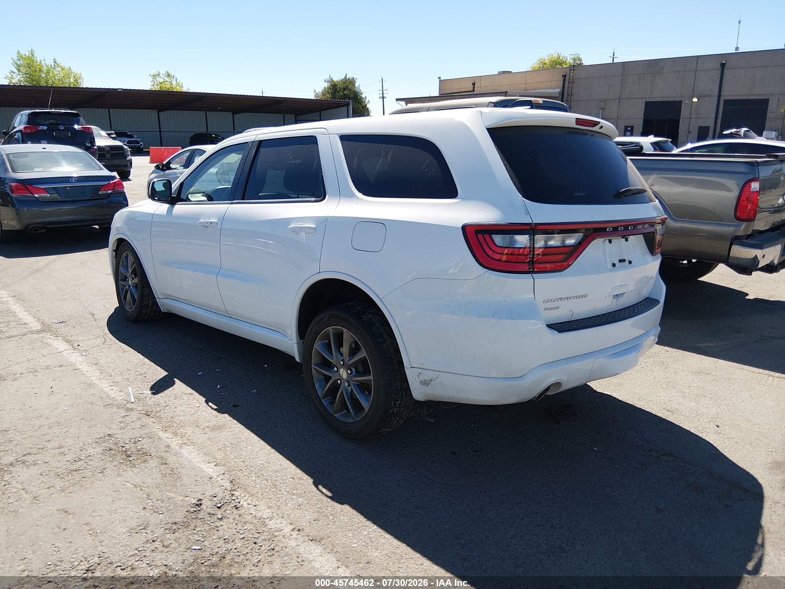 2014 Dodge Durango Sxt White vin: 1C4RDJAG0EC394408