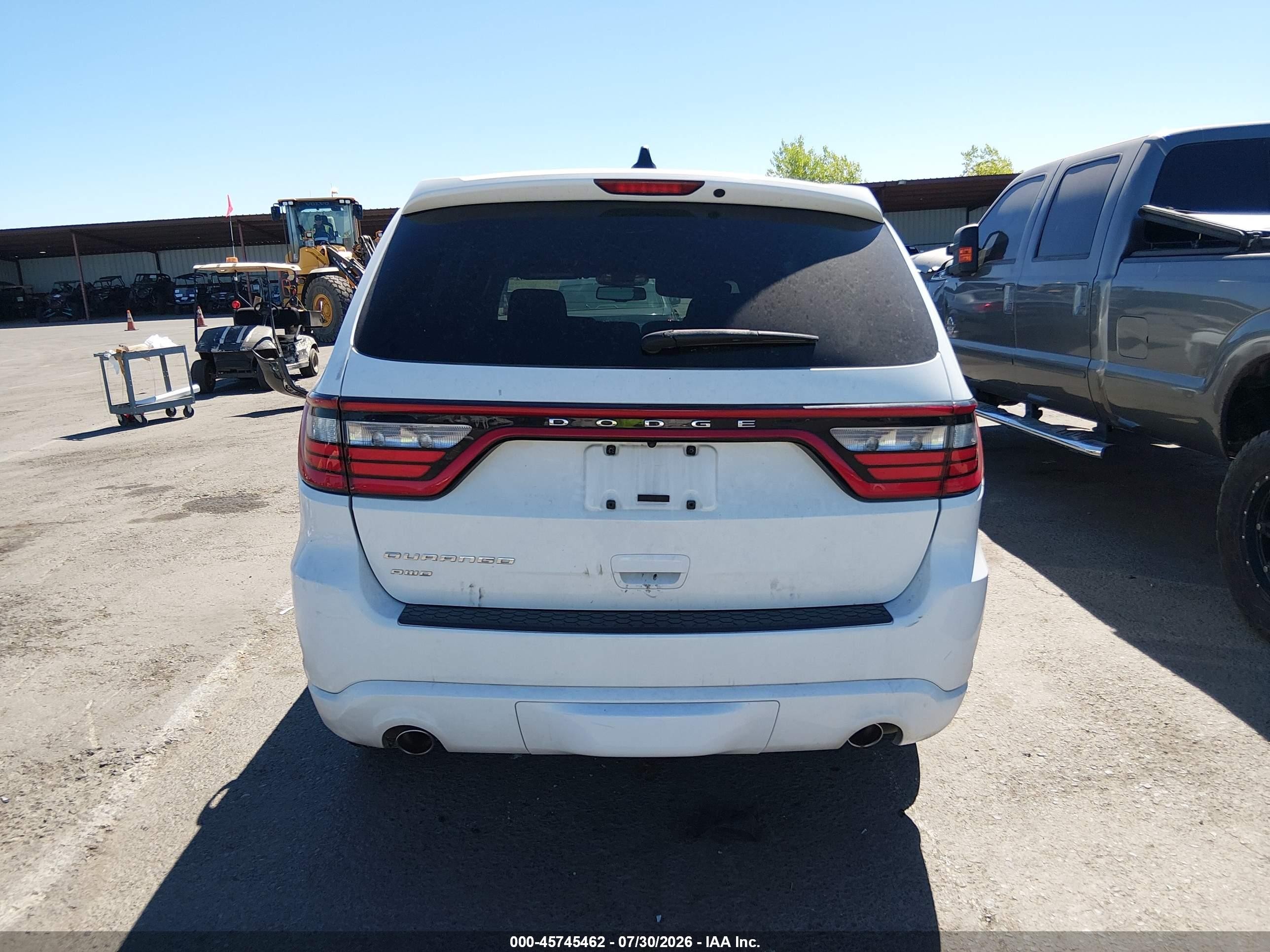 2014 Dodge Durango Sxt White vin: 1C4RDJAG0EC394408