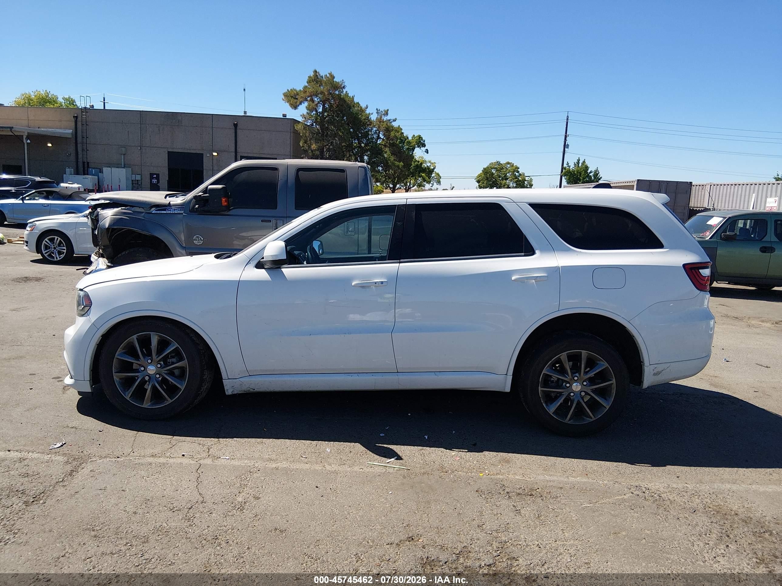 2014 Dodge Durango Sxt White vin: 1C4RDJAG0EC394408