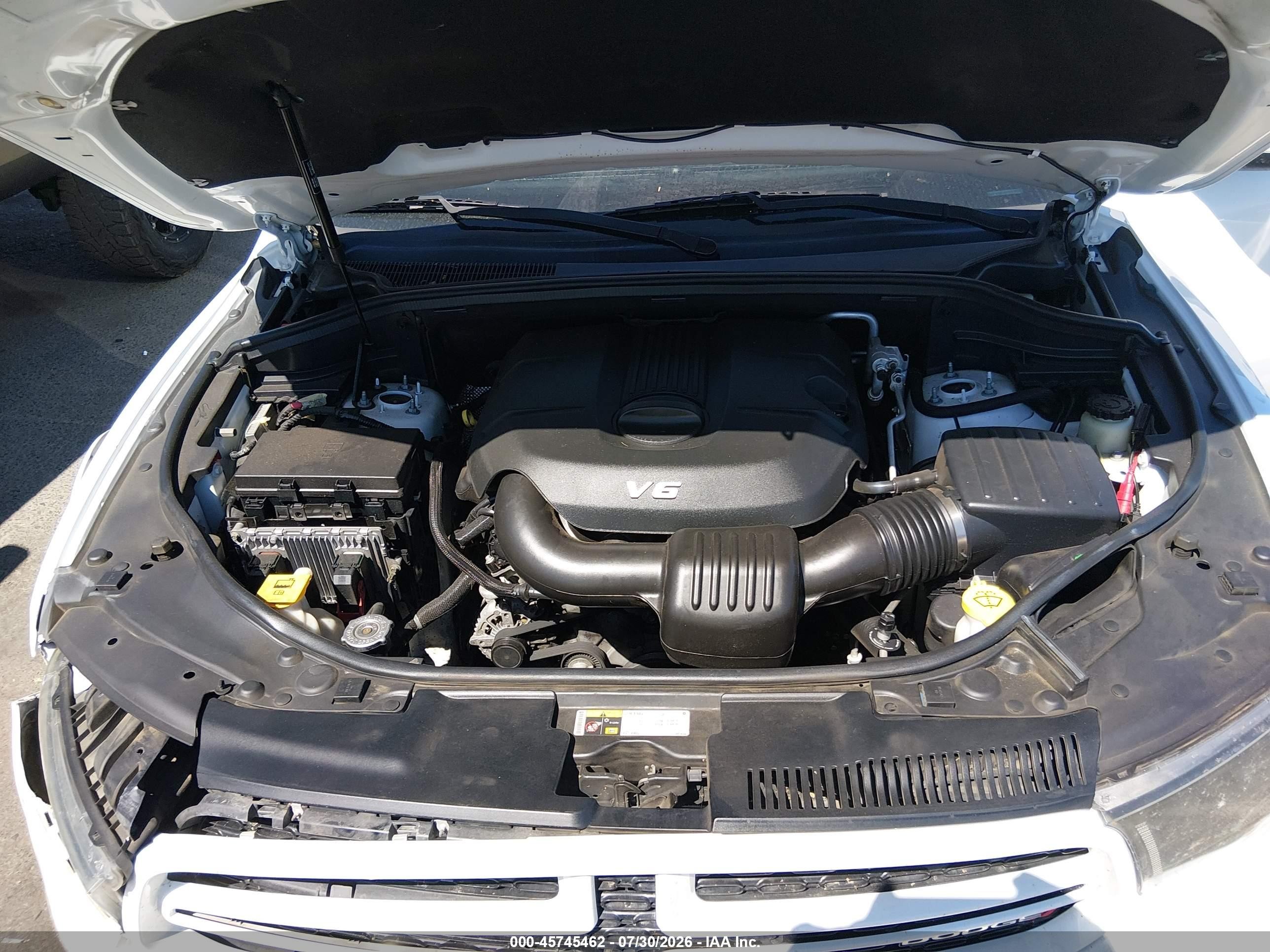 2014 Dodge Durango Sxt White vin: 1C4RDJAG0EC394408