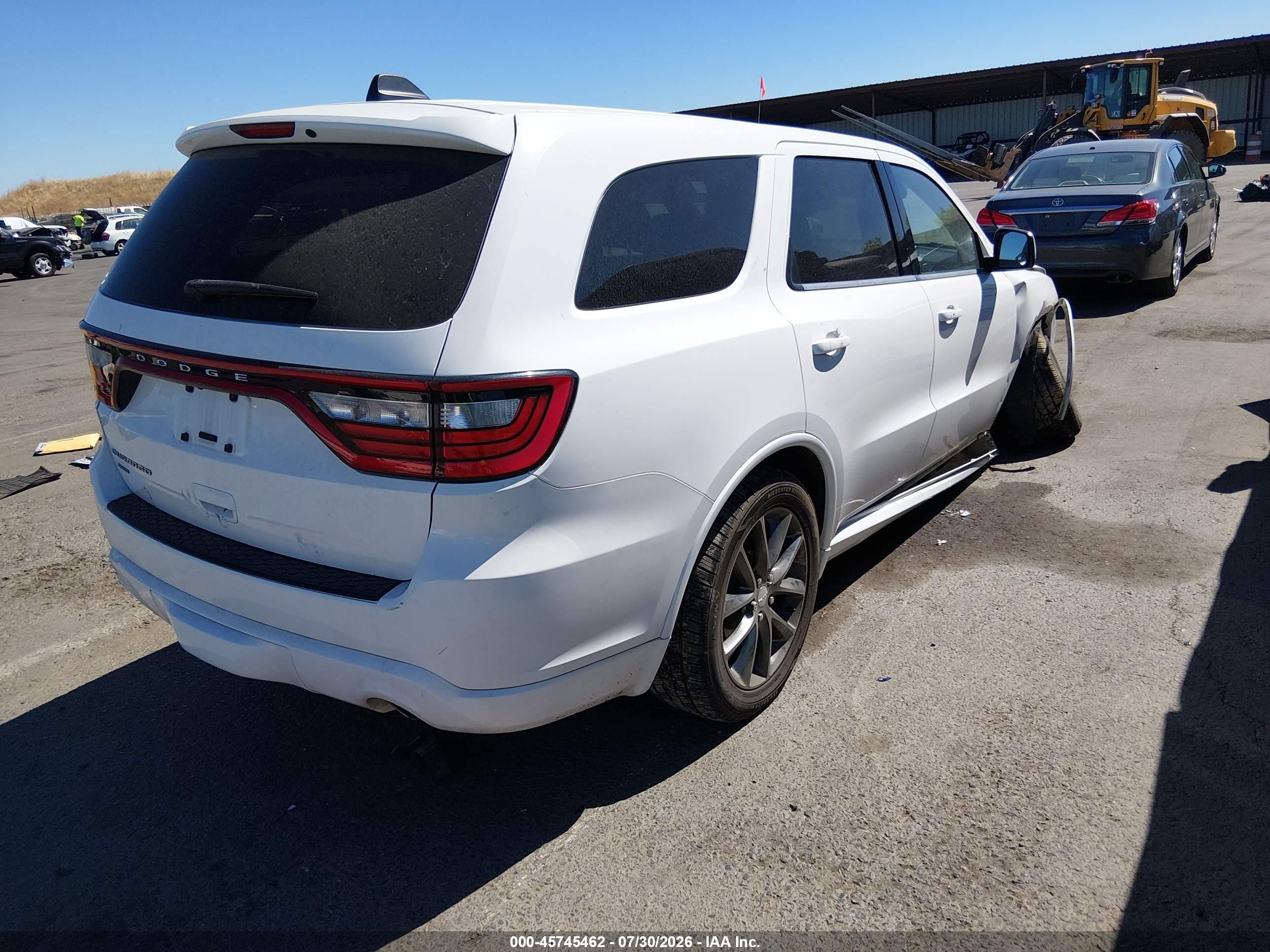 2014 Dodge Durango Sxt White vin: 1C4RDJAG0EC394408