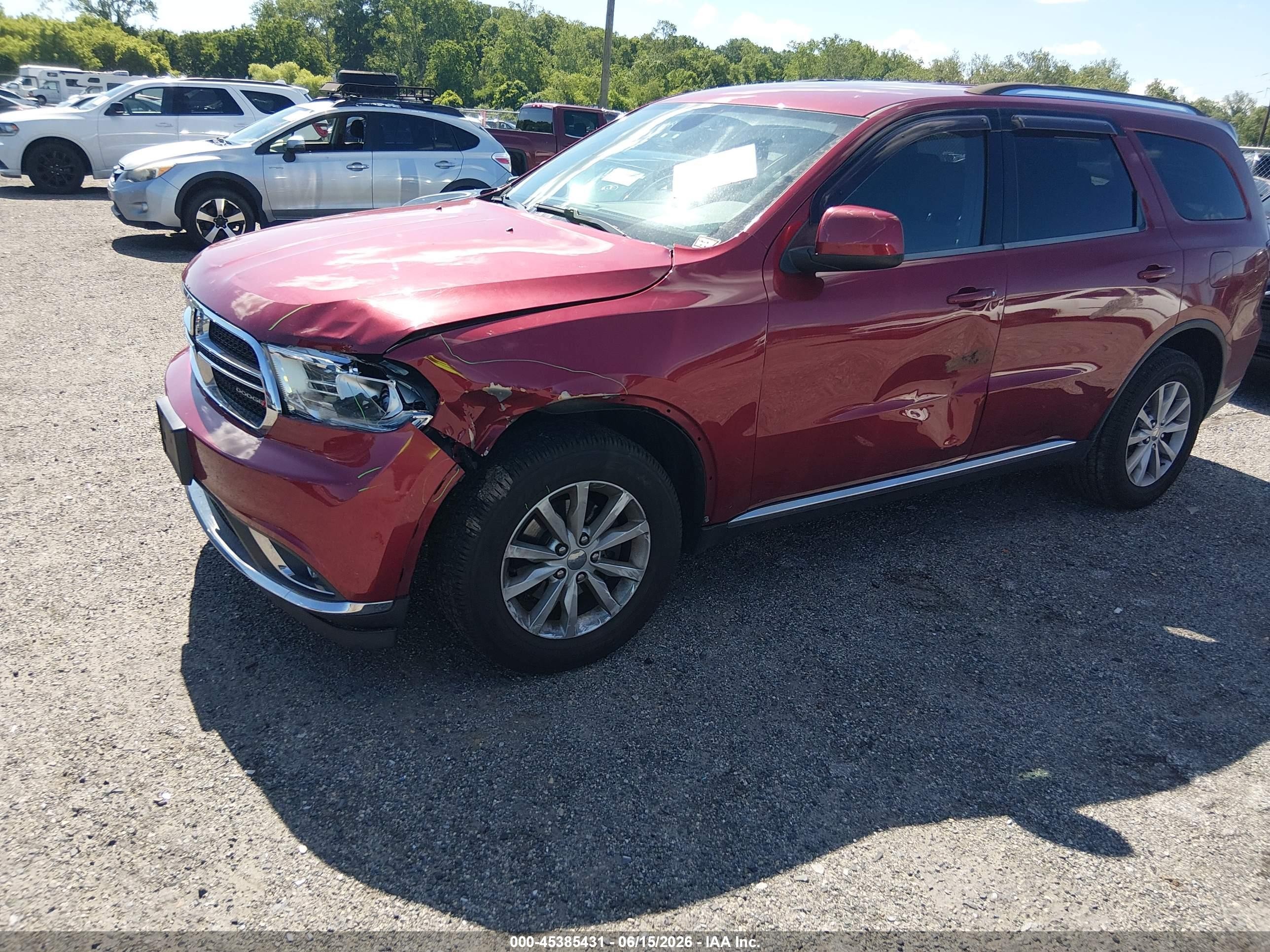 2014 Dodge Durango Sxt Red vin: 1C4RDJAG0EC971213