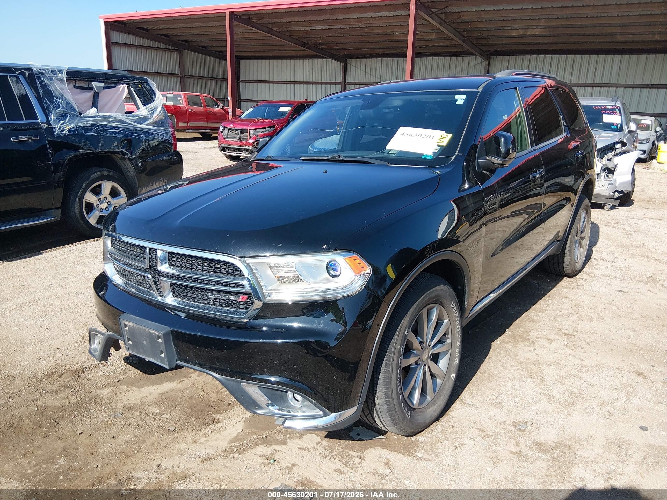 2017 Dodge Durango Sxt Awd Black vin: 1C4RDJAG0HC945246