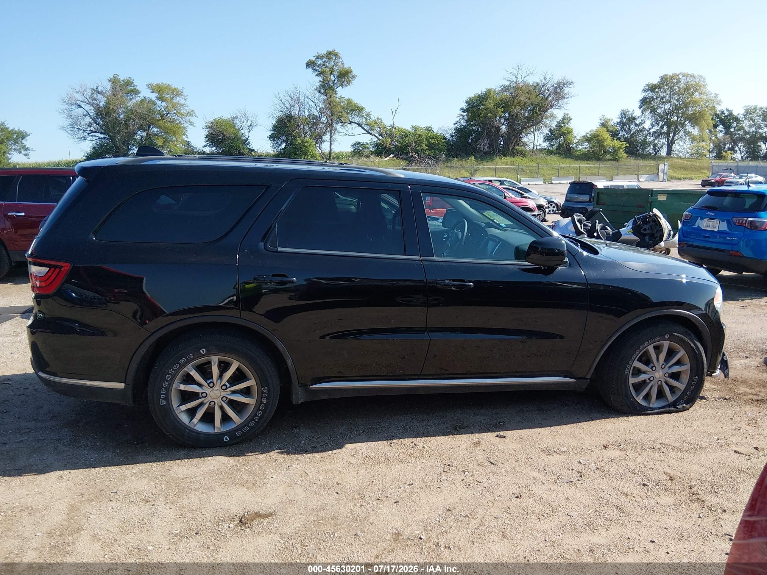 2017 Dodge Durango Sxt Awd Black vin: 1C4RDJAG0HC945246
