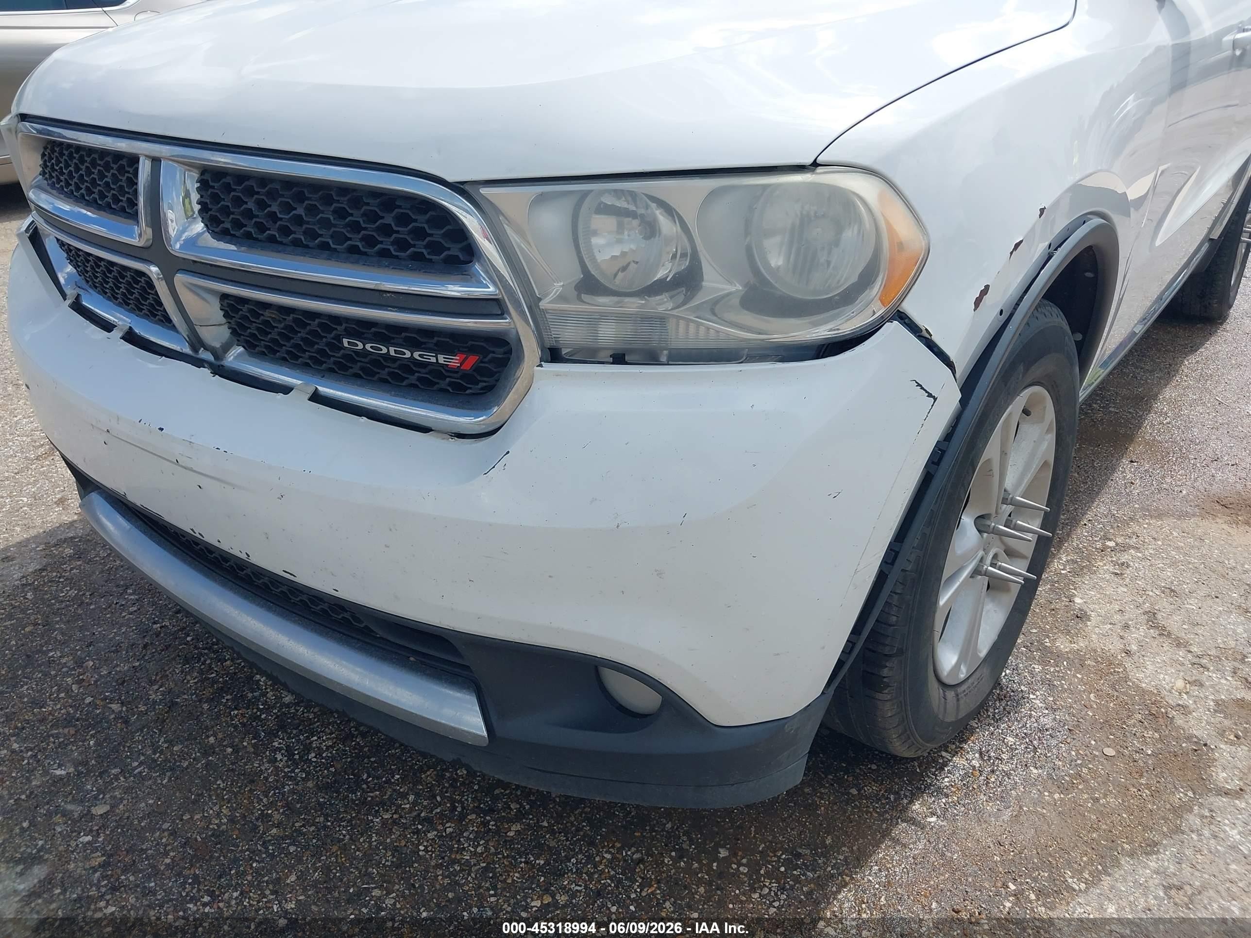 2013 Dodge Durango Sxt White vin: 1C4RDJAG1DC582966