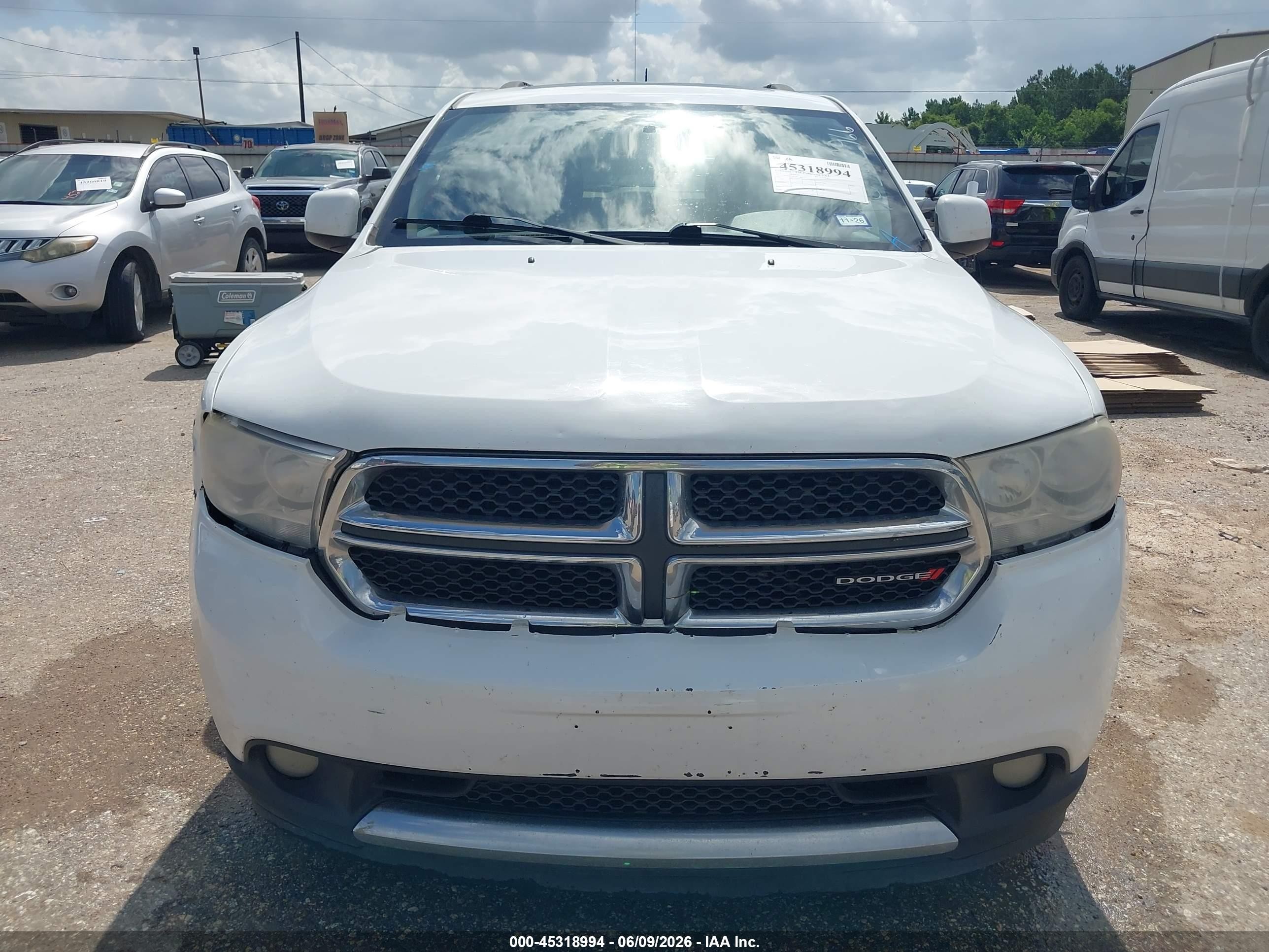 2013 Dodge Durango Sxt White vin: 1C4RDJAG1DC582966