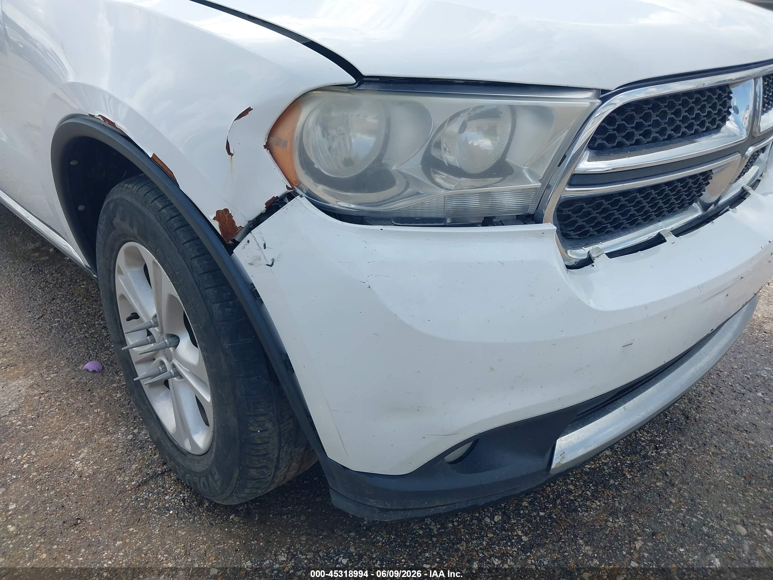 2013 Dodge Durango Sxt White vin: 1C4RDJAG1DC582966
