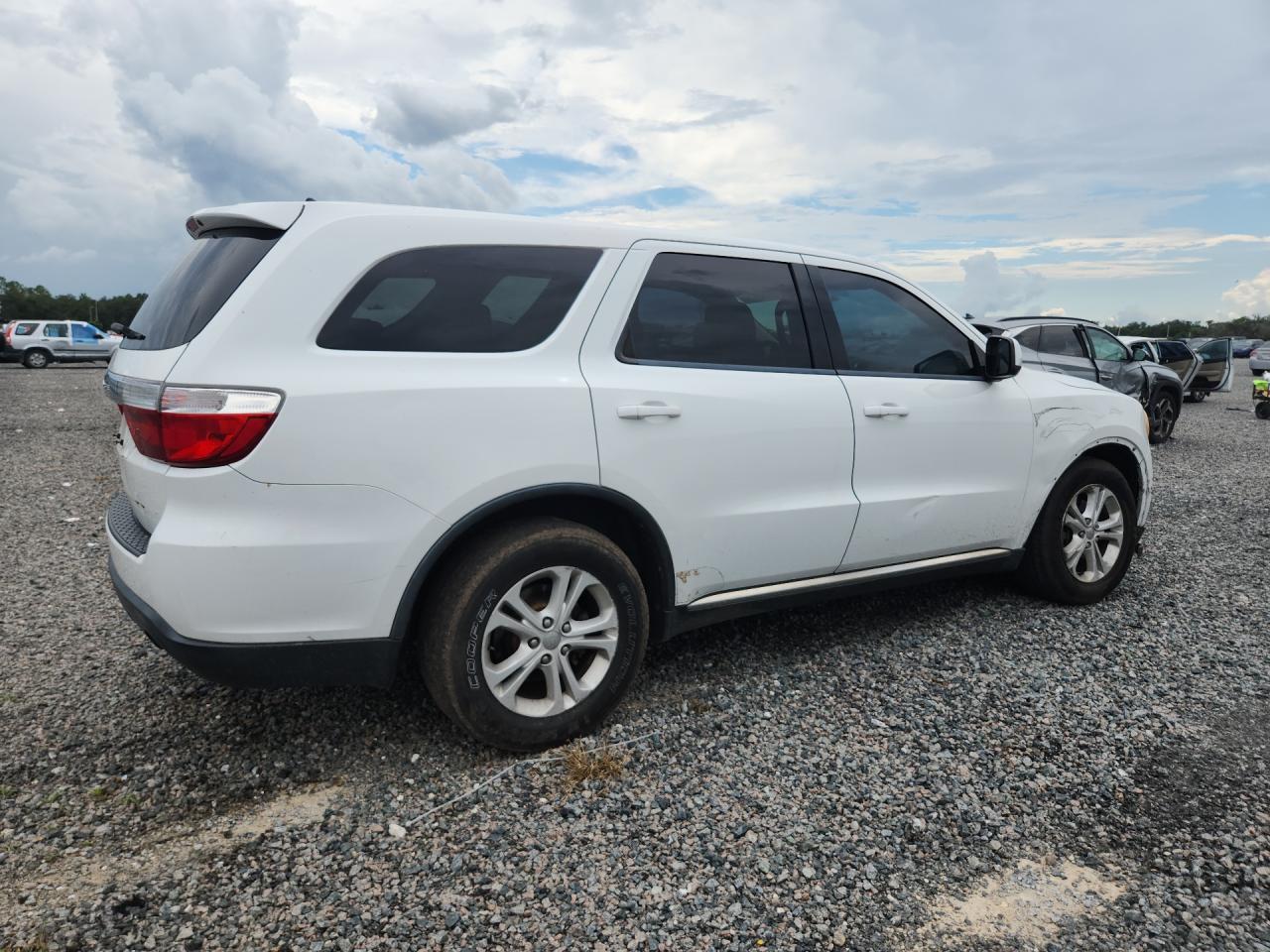 2013 Dodge Durango White vin: 1C4RDJAG1DC654166