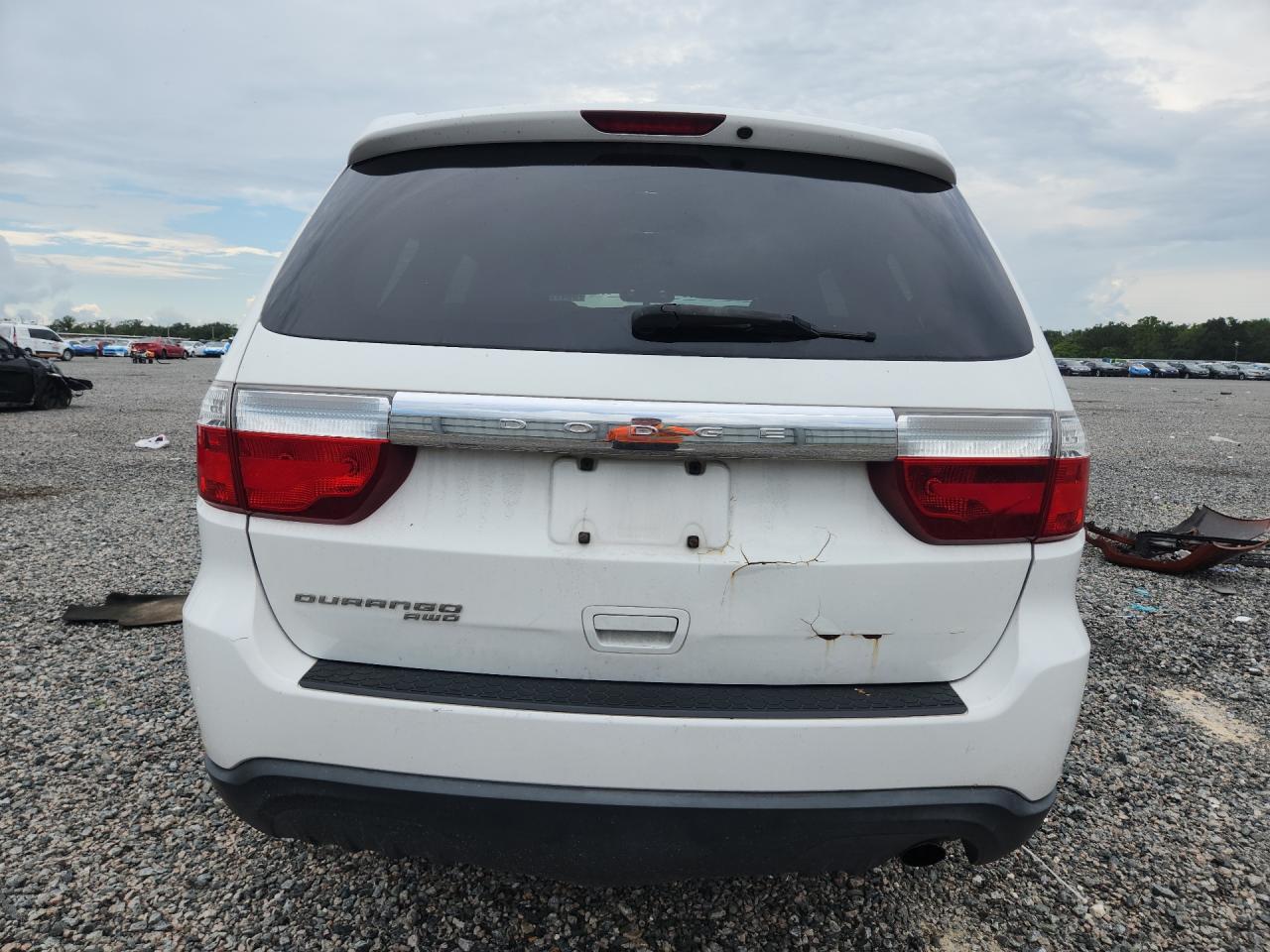 2013 Dodge Durango White vin: 1C4RDJAG1DC654166