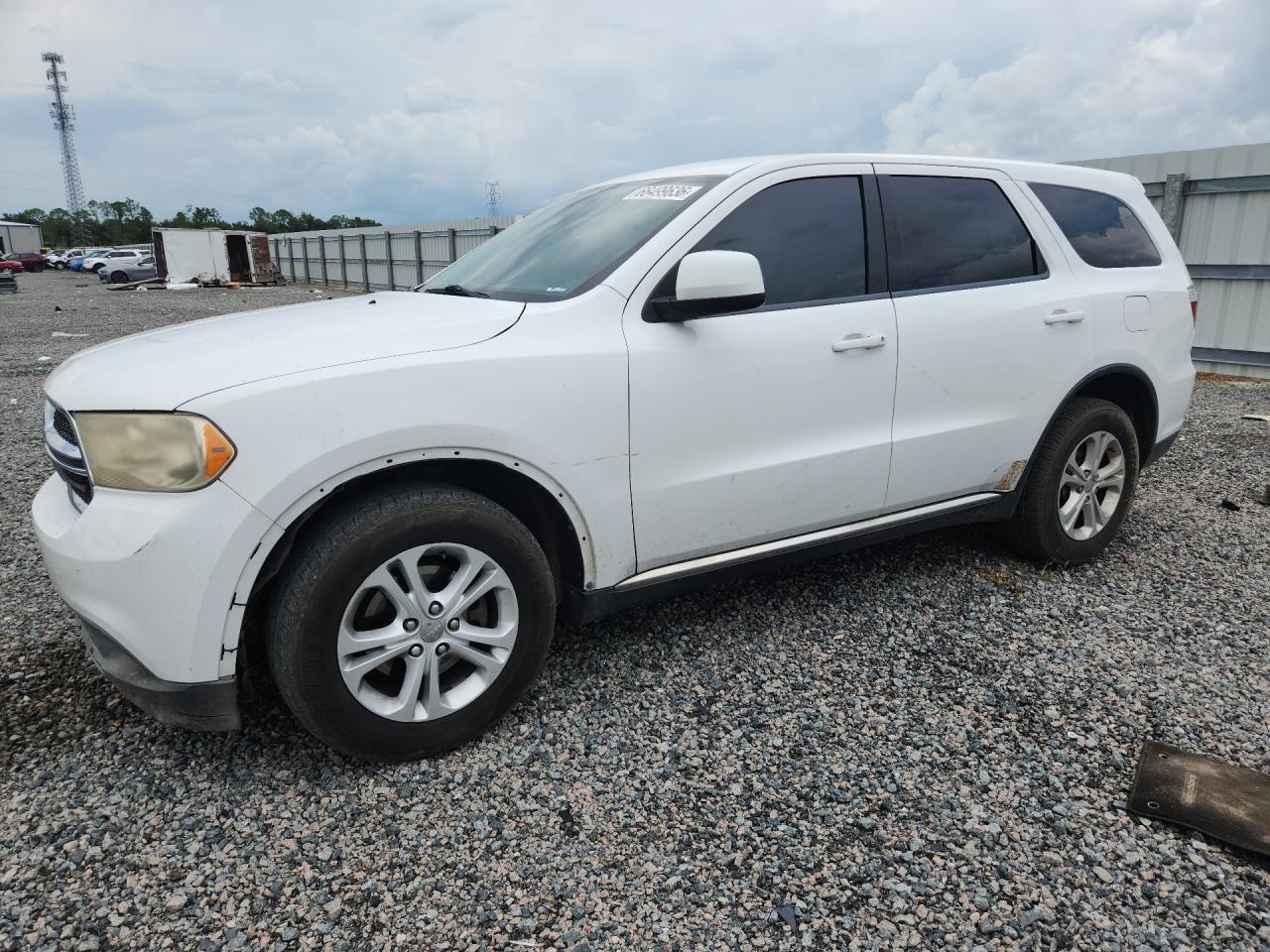 2013 Dodge Durango White vin: 1C4RDJAG1DC654166