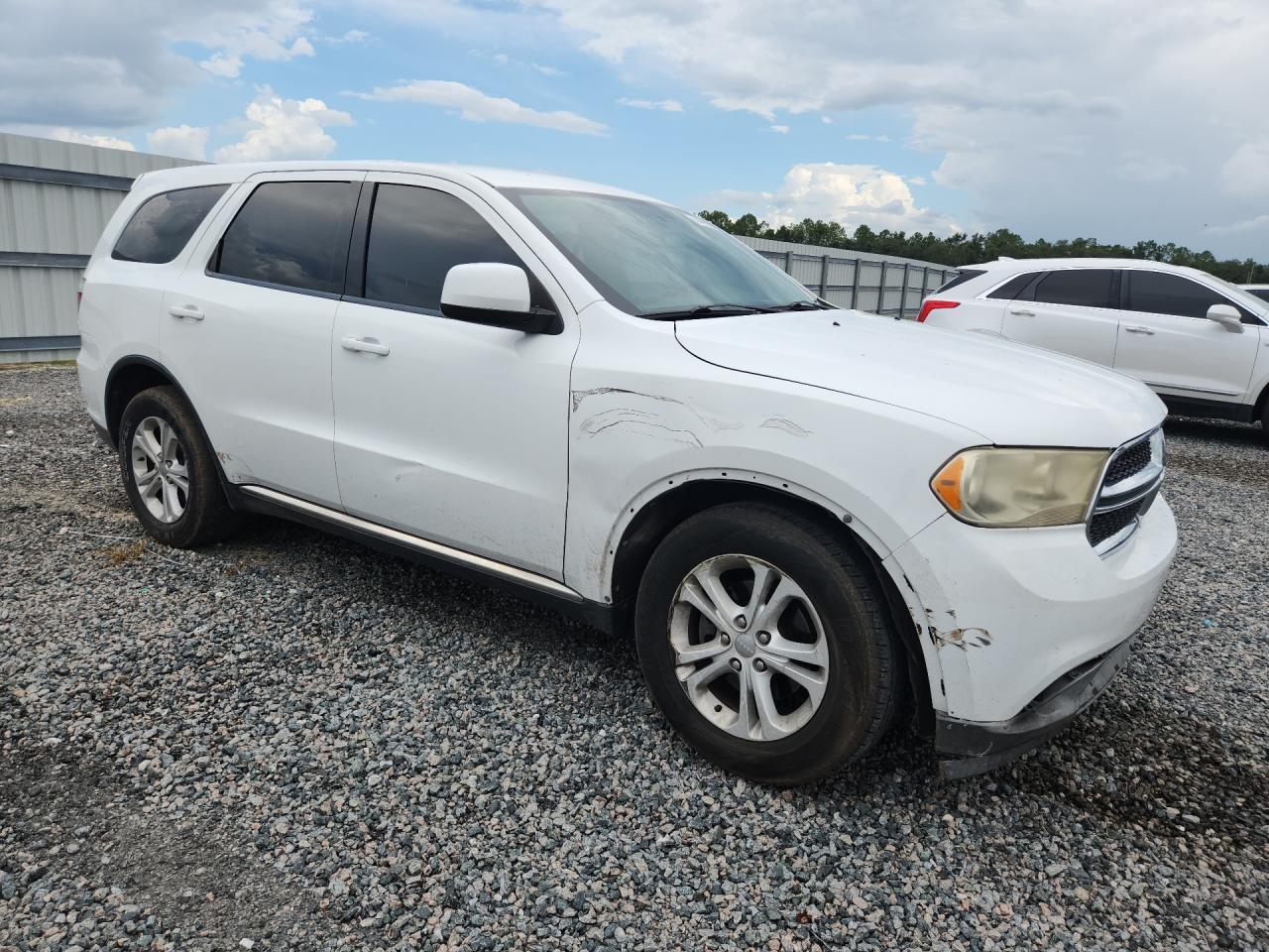 2013 Dodge Durango White vin: 1C4RDJAG1DC654166