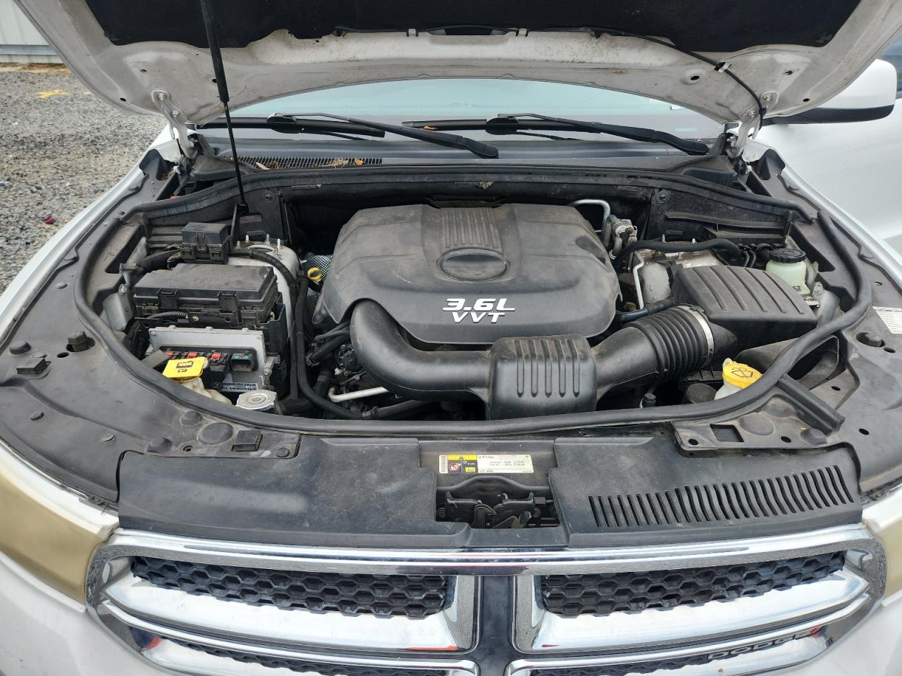 2013 Dodge Durango White vin: 1C4RDJAG1DC654166