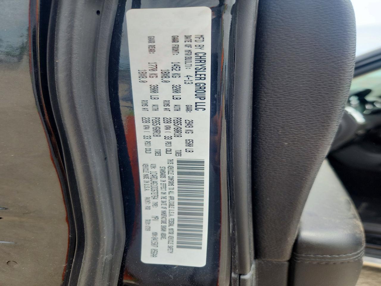 2013 Dodge Durango Sxt Black vin: 1C4RDJAG1DC672764