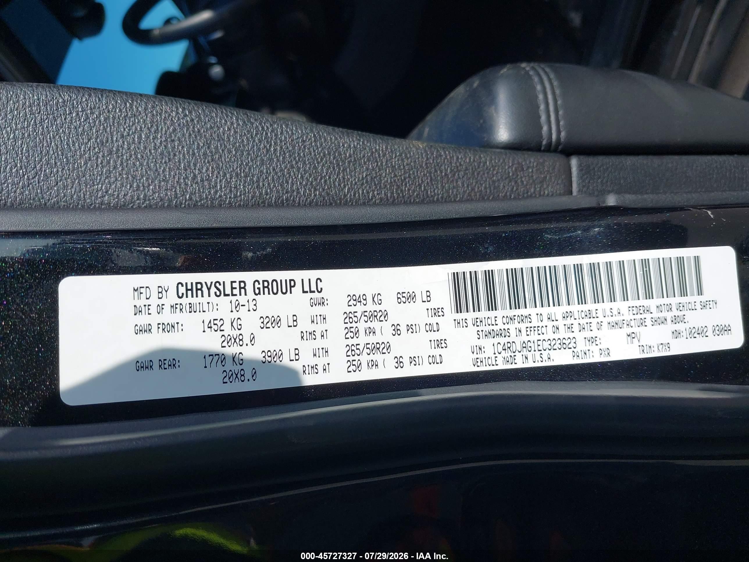 2014 Dodge Durango Sxt Black vin: 1C4RDJAG1EC323623