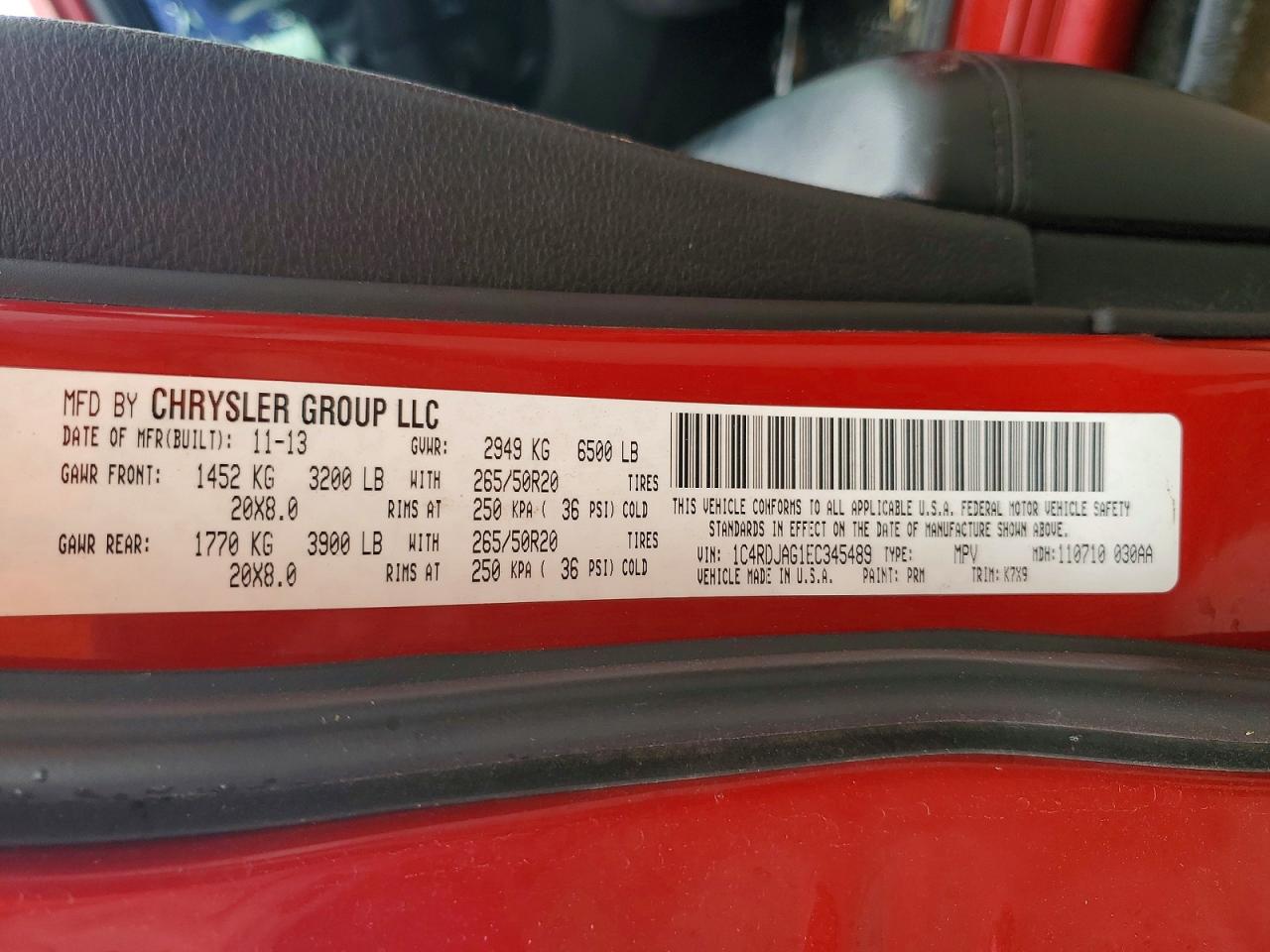 2014 Dodge Durango Sxt Red vin: 1C4RDJAG1EC345489