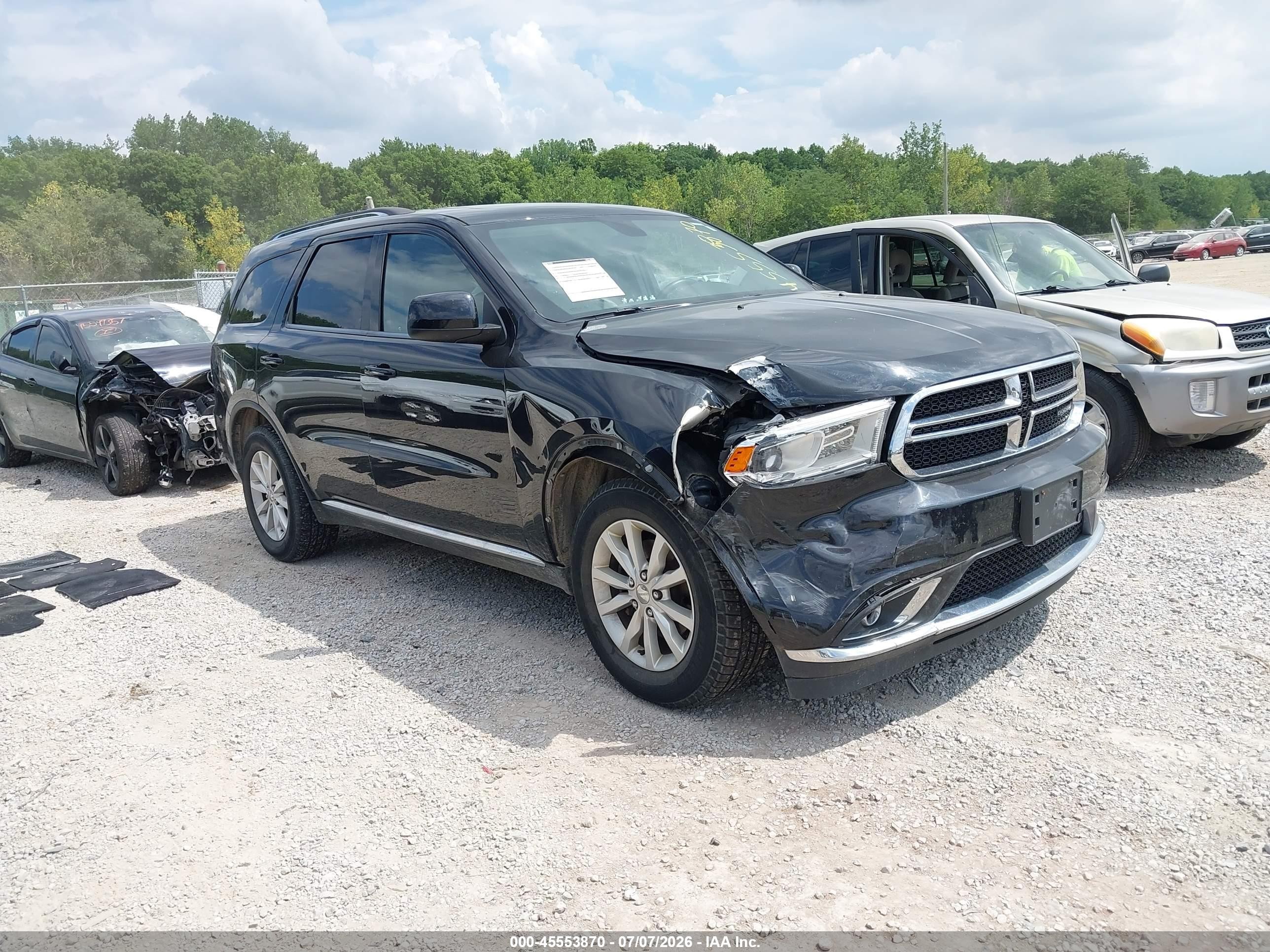 2015 Dodge Durango Sxt Black vin: 1C4RDJAG1FC114495