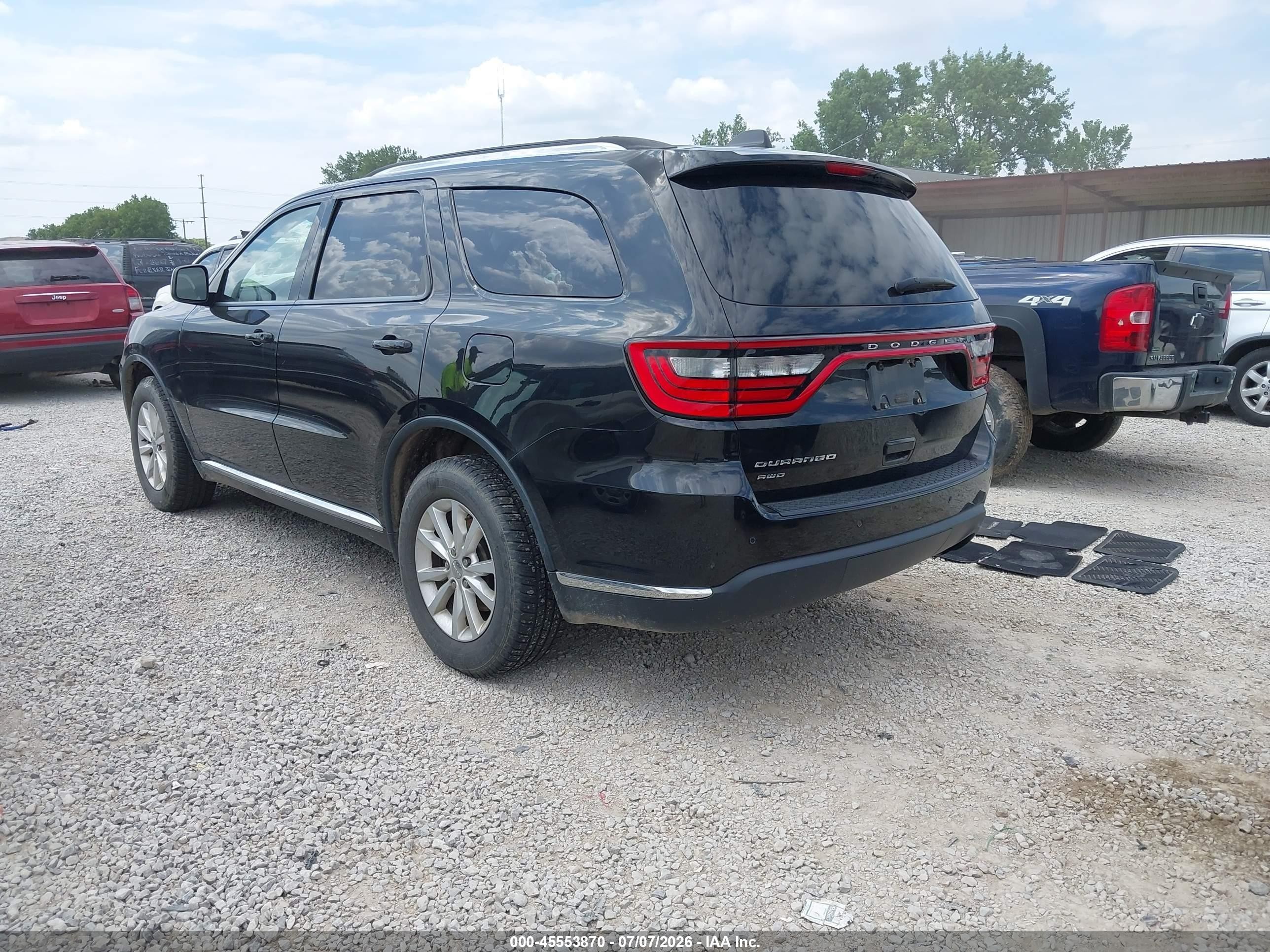 2015 Dodge Durango Sxt Black vin: 1C4RDJAG1FC114495