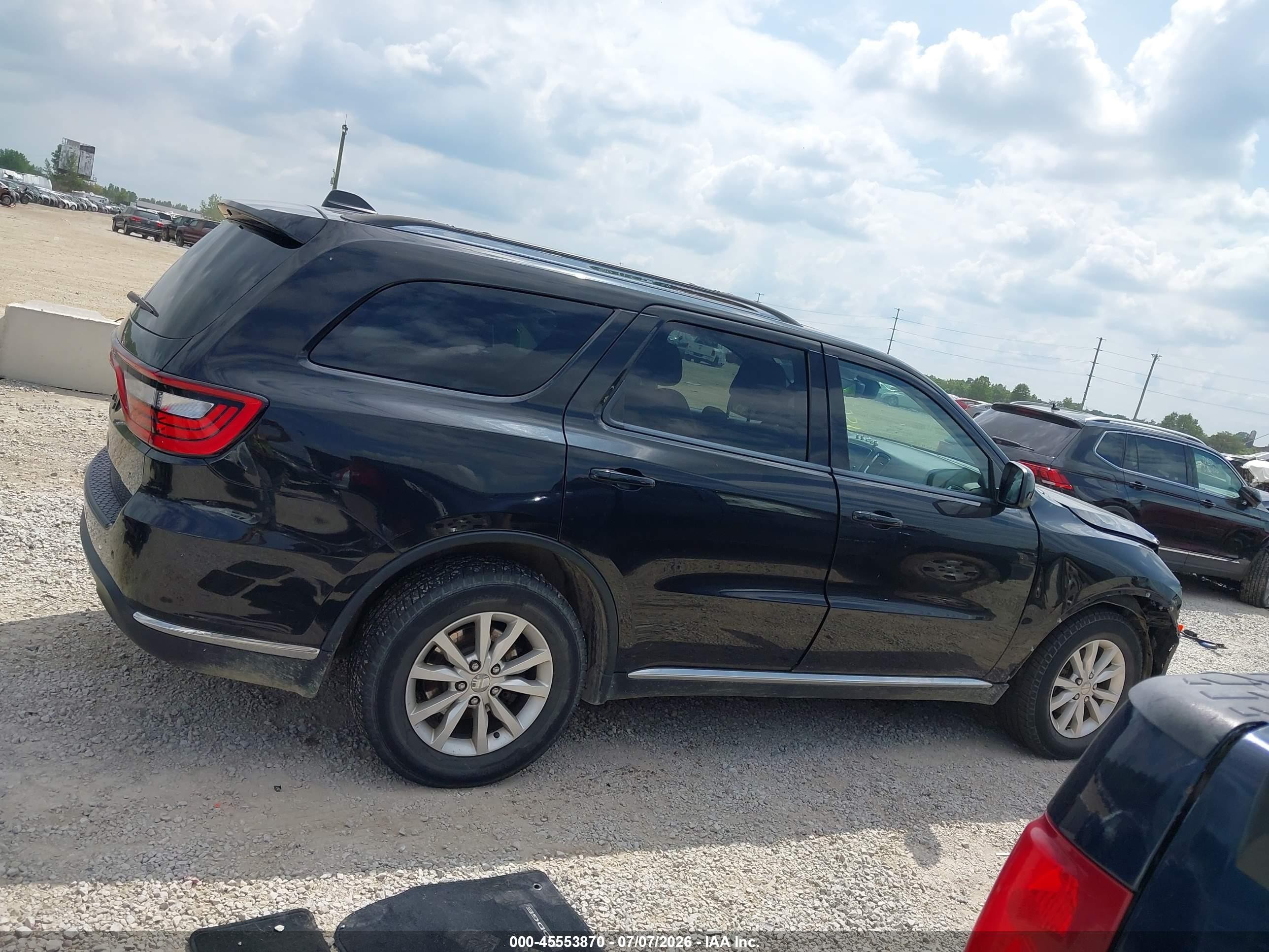 2015 Dodge Durango Sxt Black vin: 1C4RDJAG1FC114495
