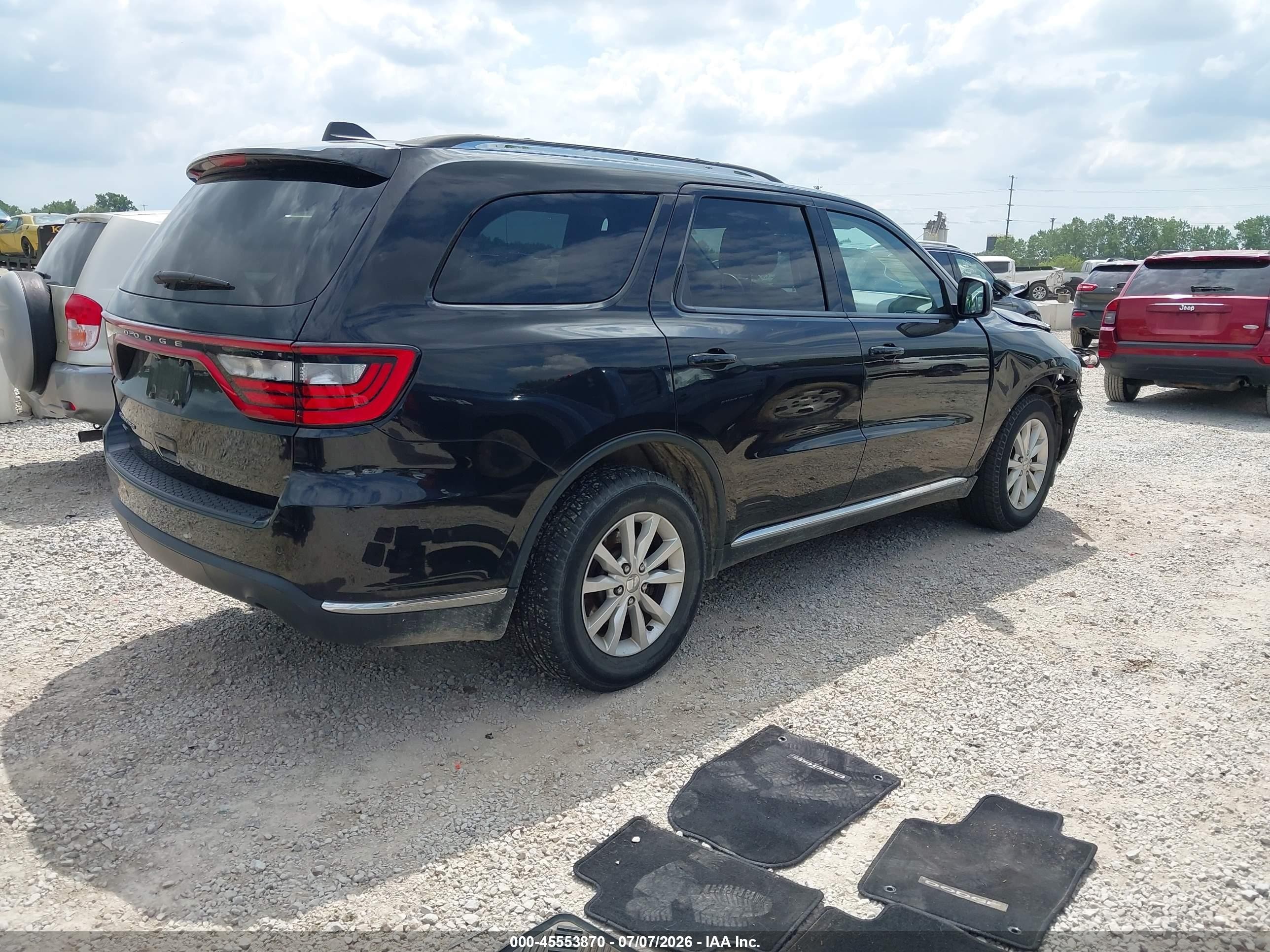 2015 Dodge Durango Sxt Black vin: 1C4RDJAG1FC114495