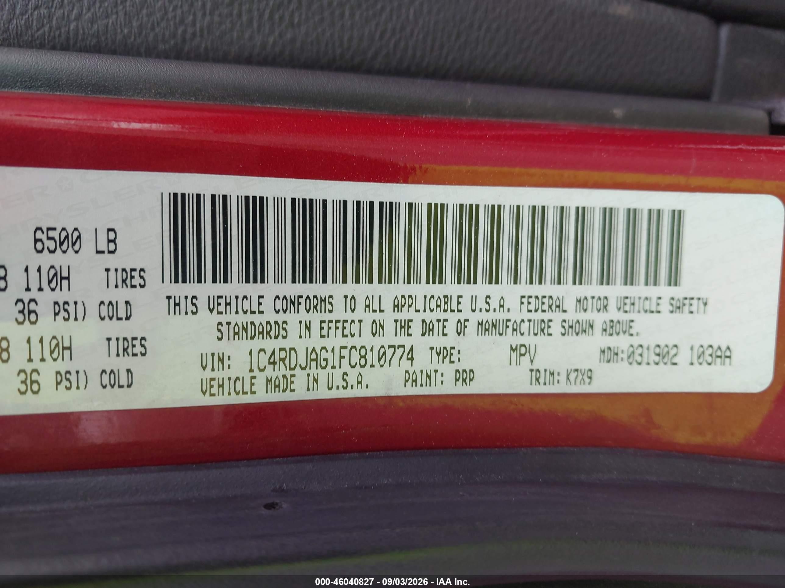 2015 Dodge Durango Sxt Red vin: 1C4RDJAG1FC810774