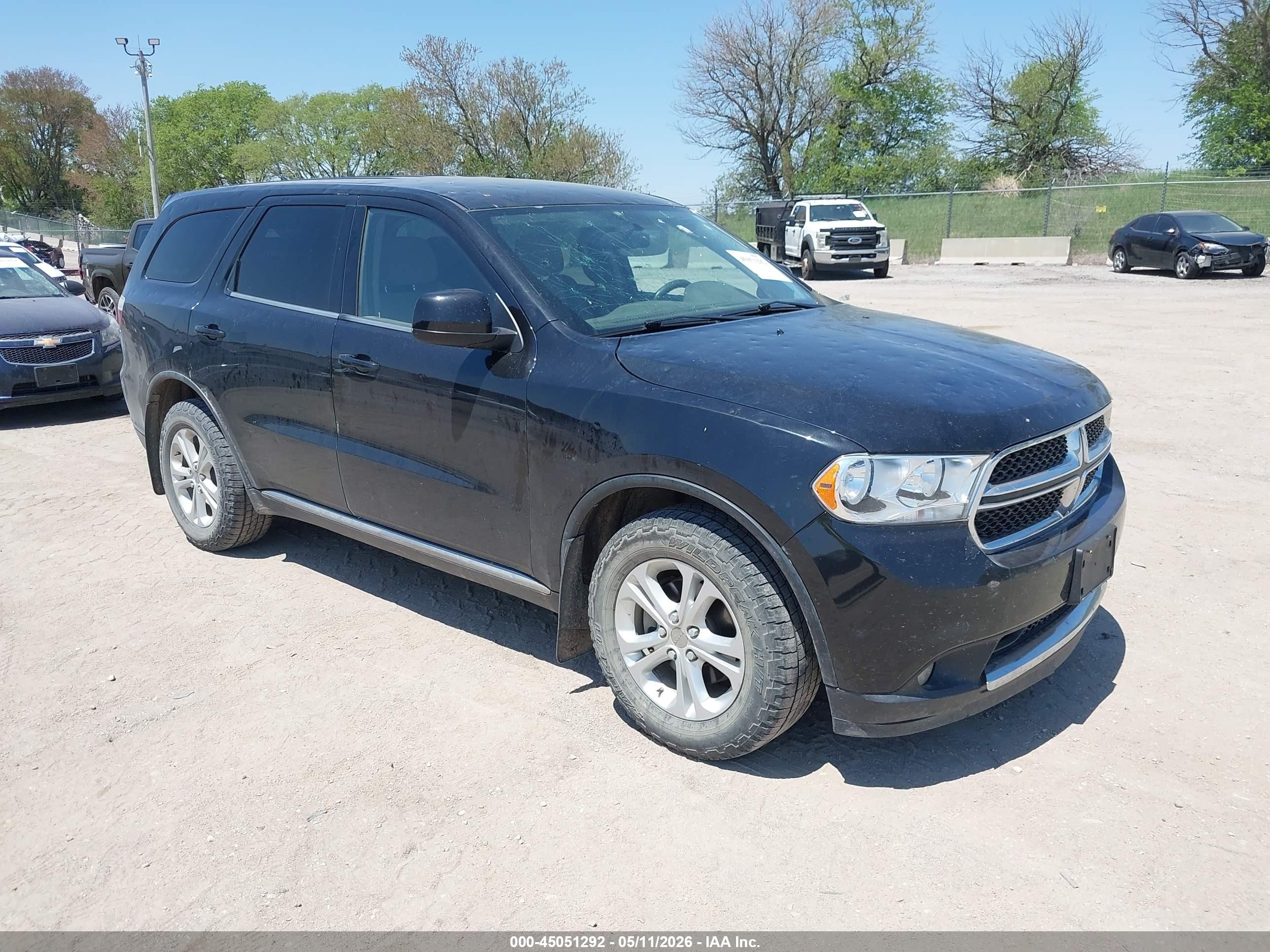 2012 Dodge Durango Sxt Черный vin: 1C4RDJAG2CC130975