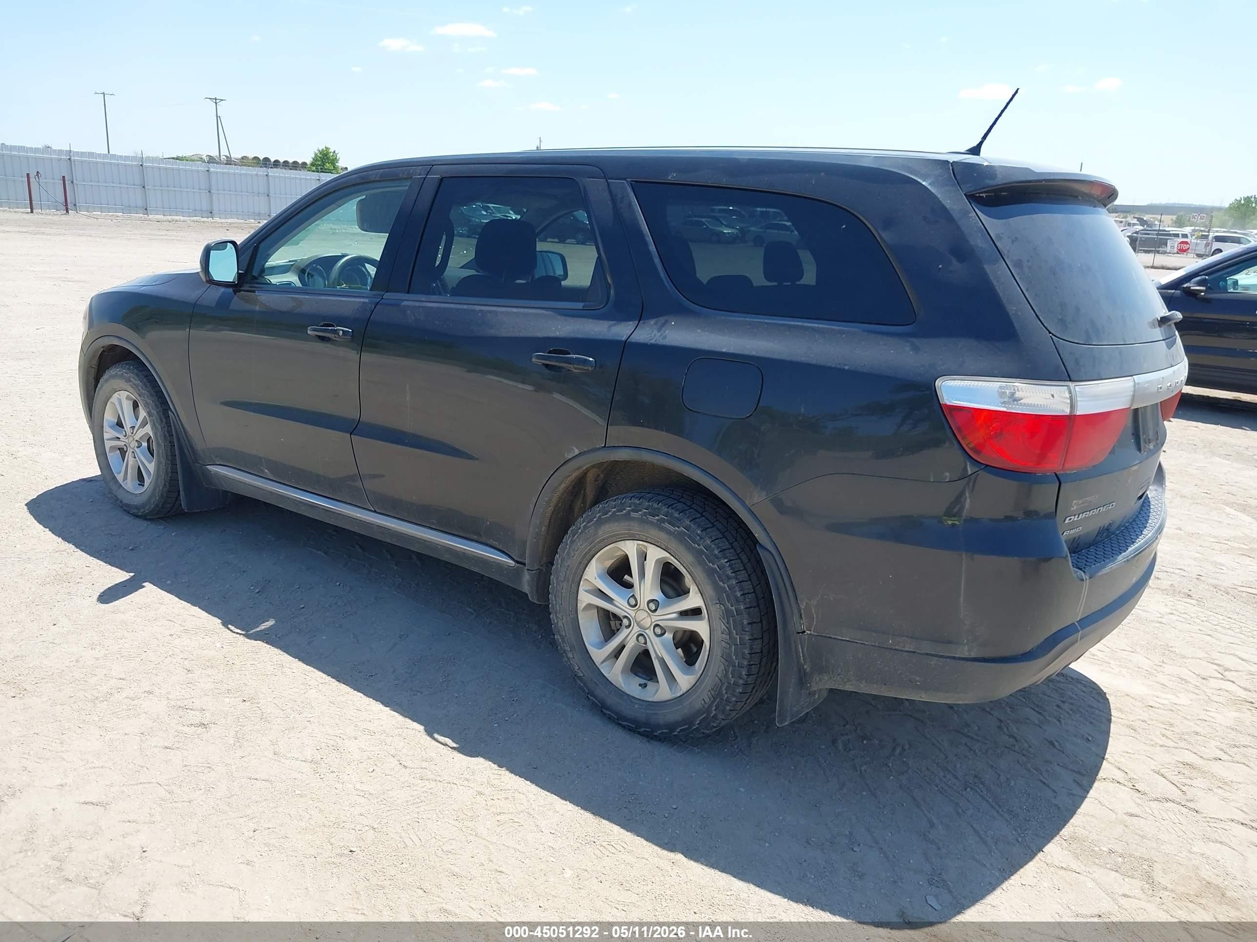 2012 Dodge Durango Sxt Black vin: 1C4RDJAG2CC130975