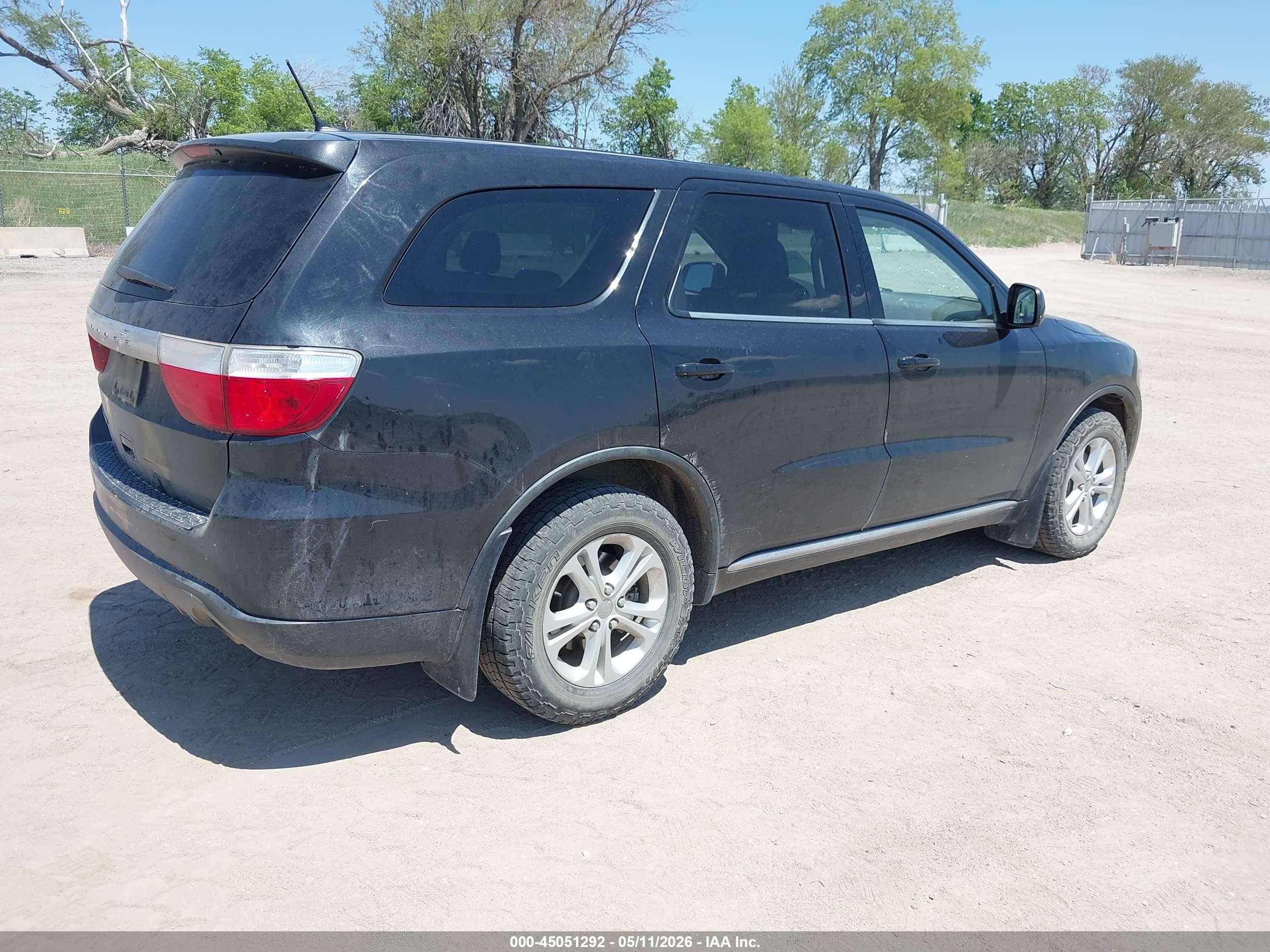 2012 Dodge Durango Sxt Black vin: 1C4RDJAG2CC130975