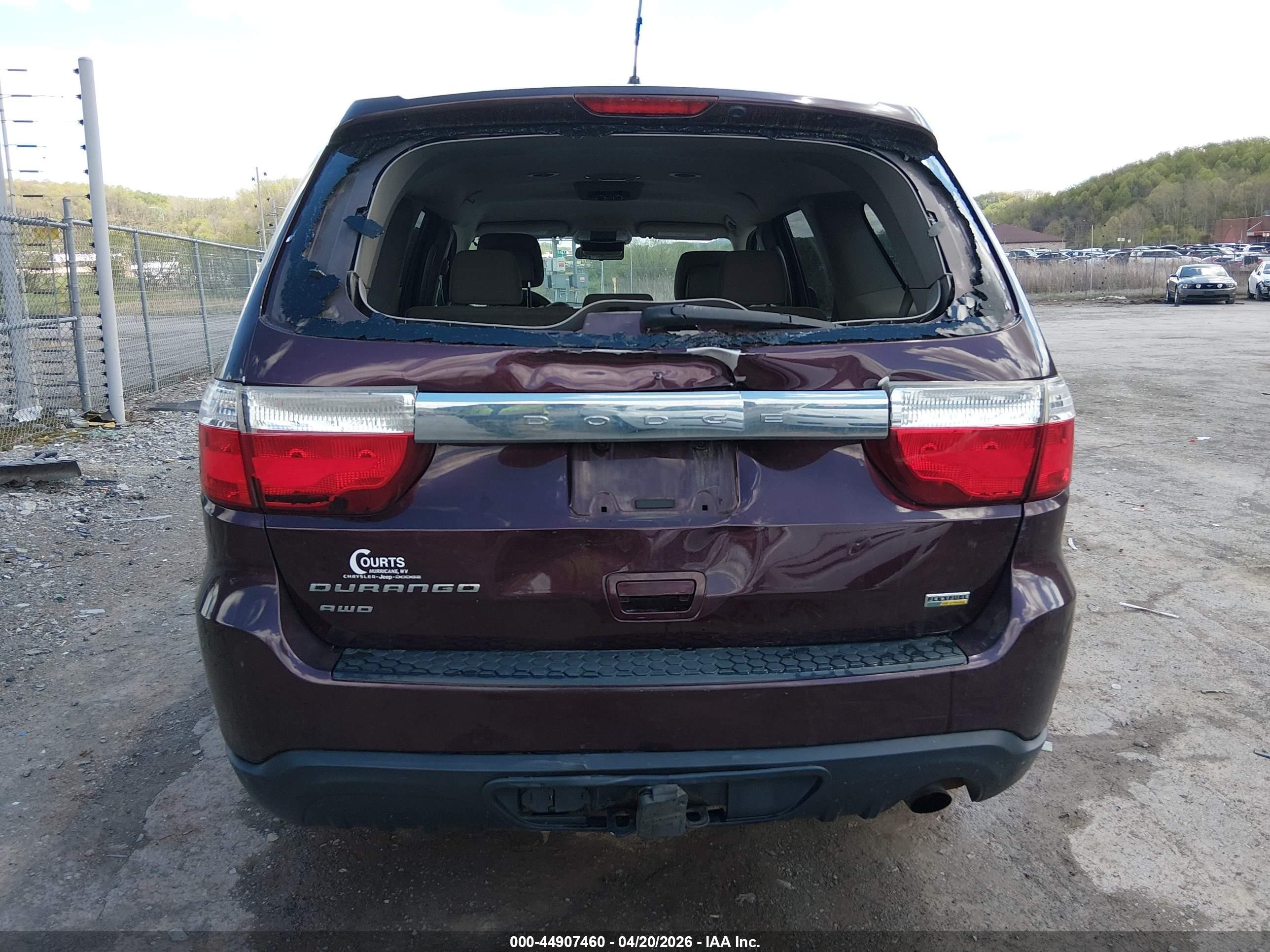2012 Dodge Durango Sxt Burgundy vin: 1C4RDJAG2CC271495