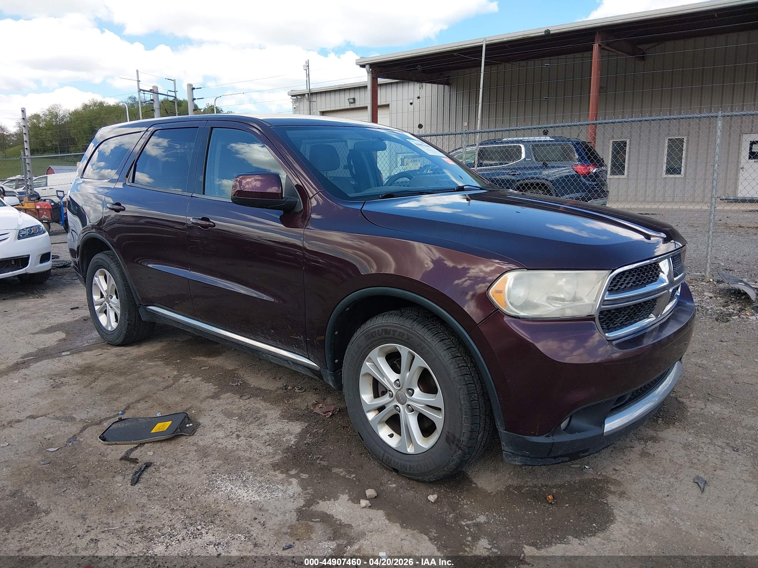 2012 Dodge Durango Sxt Burgundy vin: 1C4RDJAG2CC271495