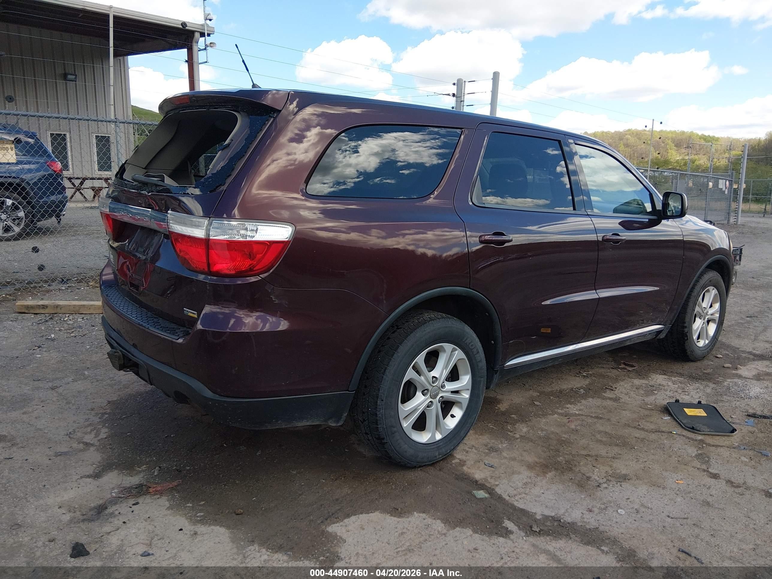 2012 Dodge Durango Sxt Burgundy vin: 1C4RDJAG2CC271495