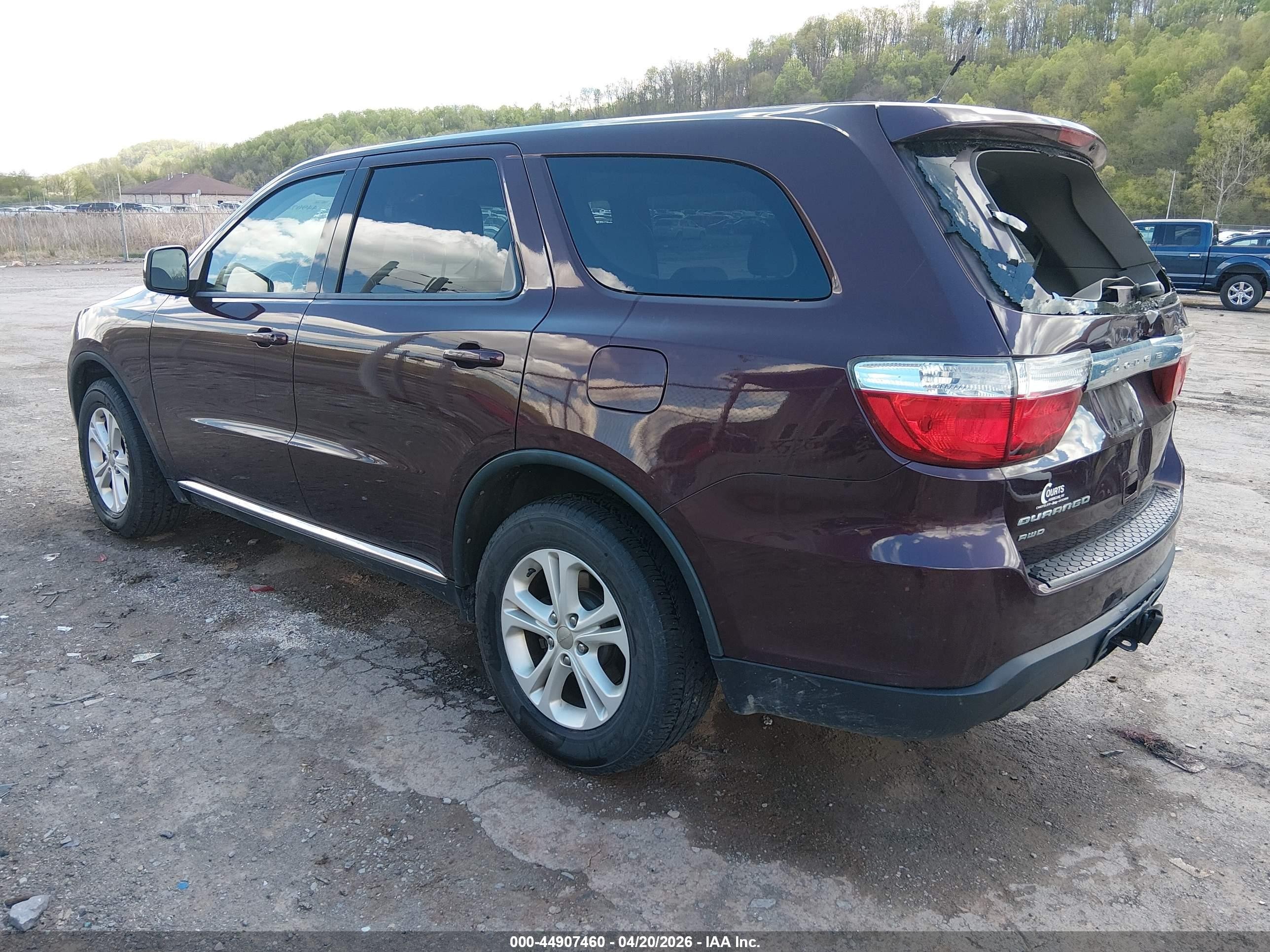 2012 Dodge Durango Sxt Burgundy vin: 1C4RDJAG2CC271495