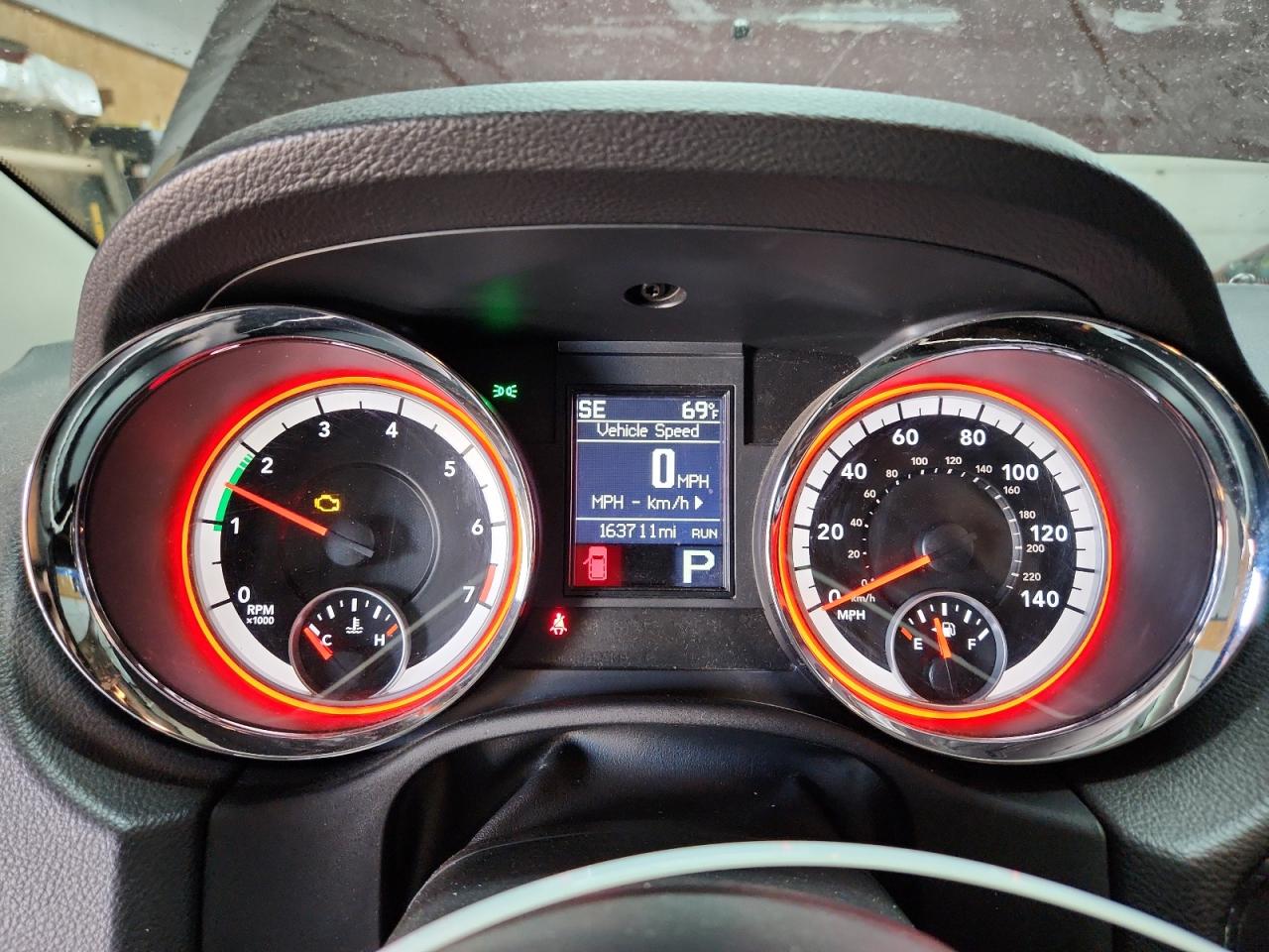 2012 Dodge Durango Sxt Purple vin: 1C4RDJAG2CC317732 Damage: Warning Light - Engine, On, Unacceptable