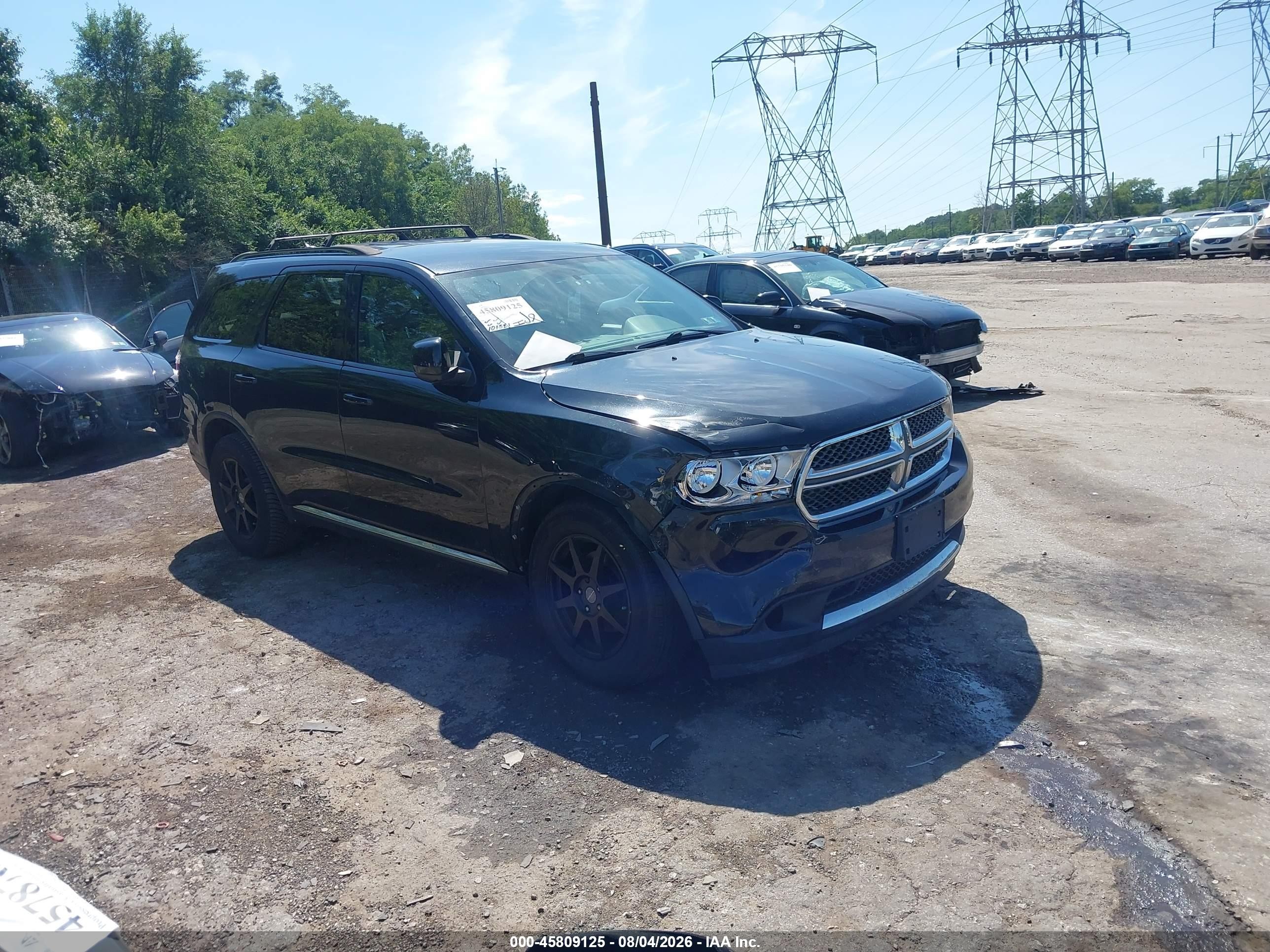 2013 Dodge Durango Sxt Black vin: 1C4RDJAG2DC653883