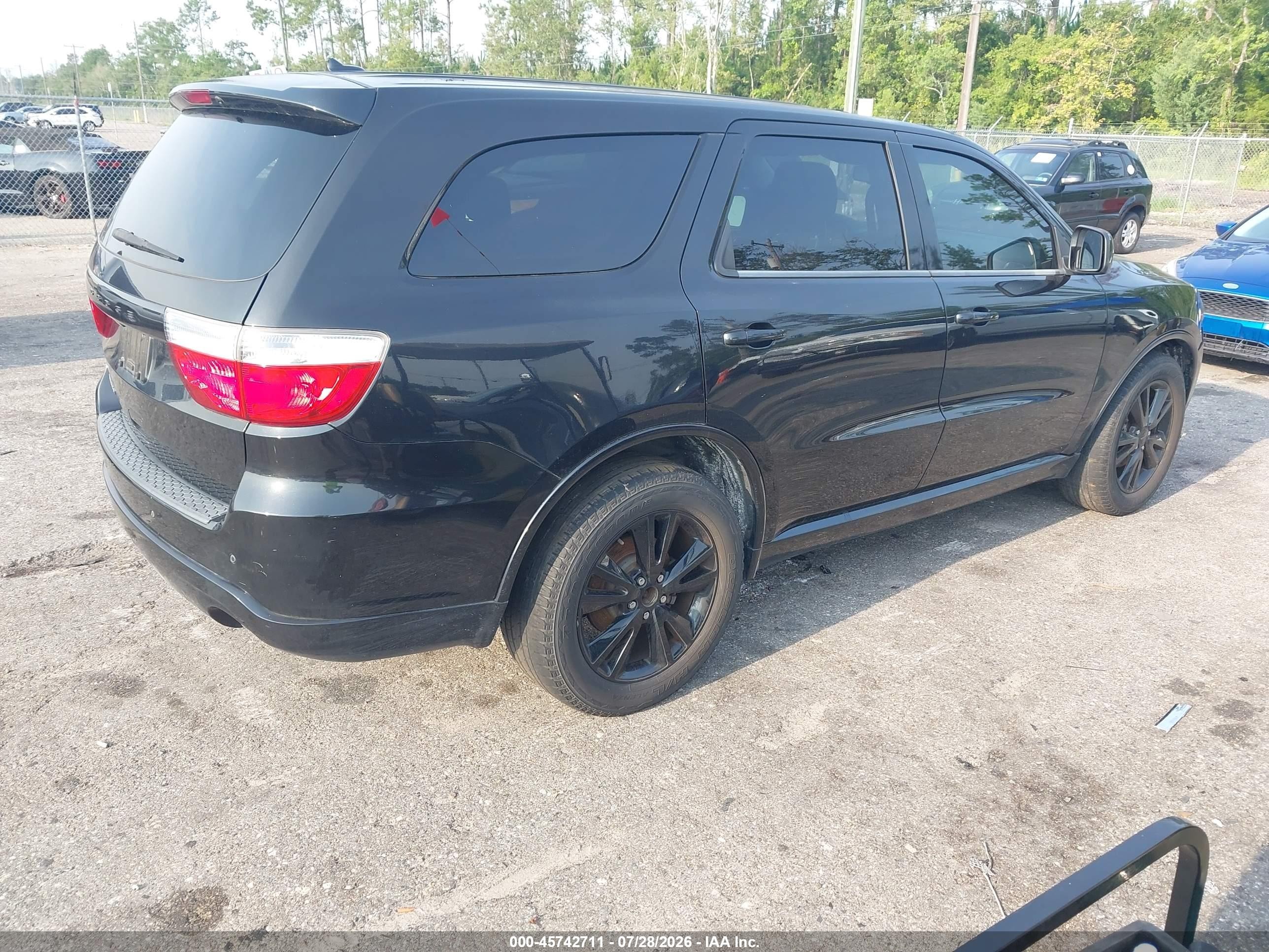 2013 Dodge Durango Sxt Black vin: 1C4RDJAG2DC669842
