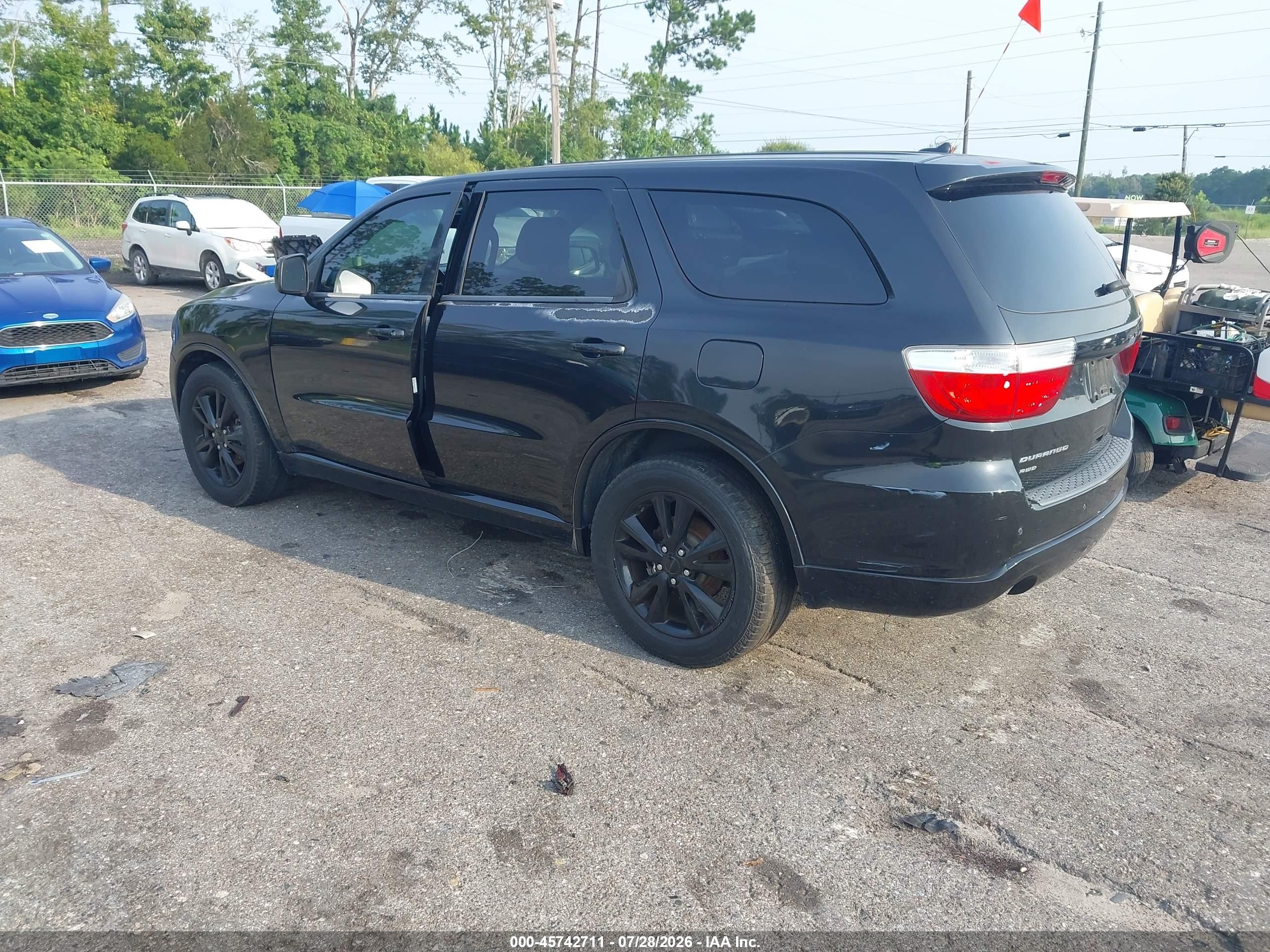 2013 Dodge Durango Sxt Black vin: 1C4RDJAG2DC669842