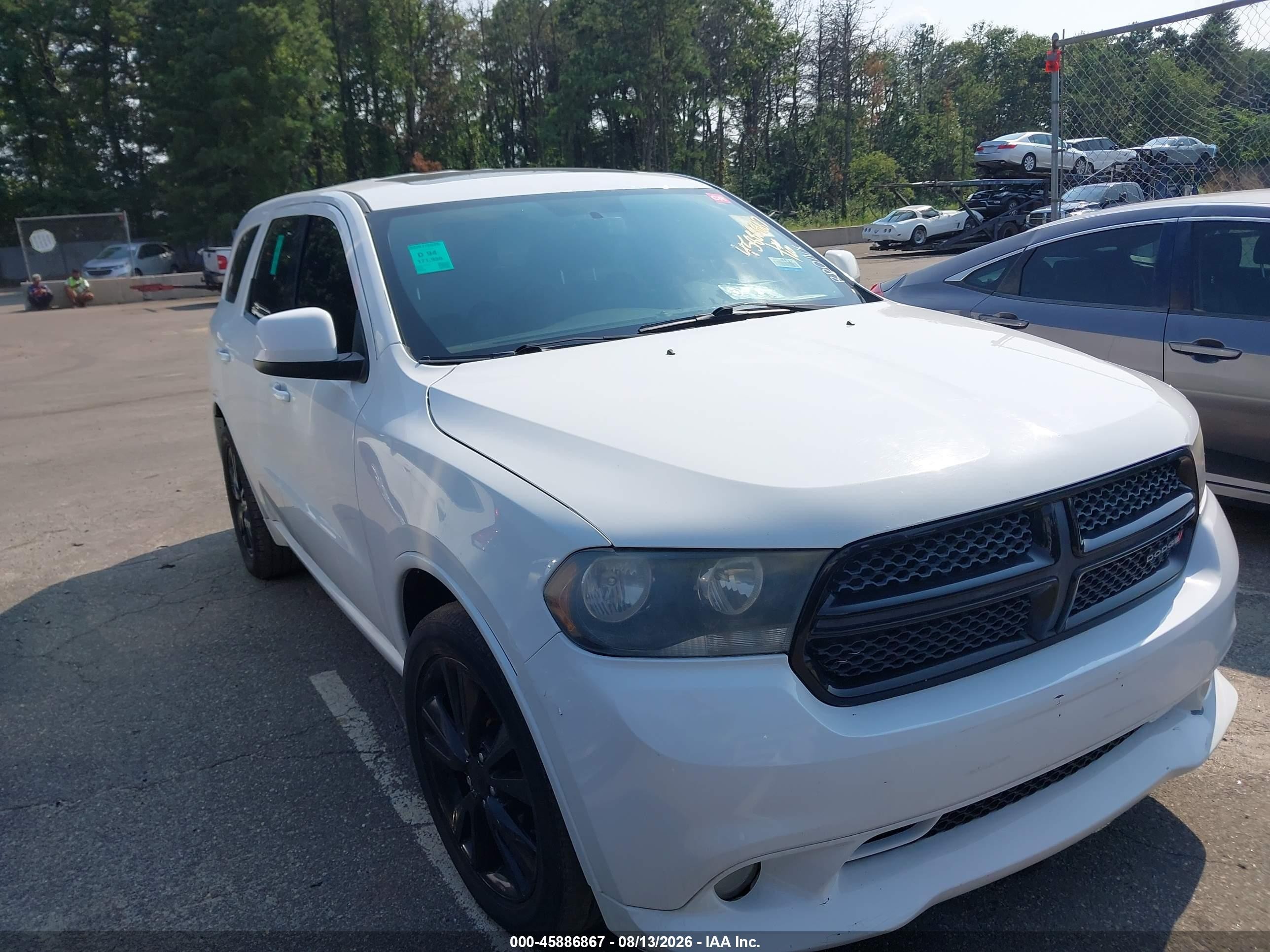 2013 Dodge Durango Sxt White vin: 1C4RDJAG2DC683224