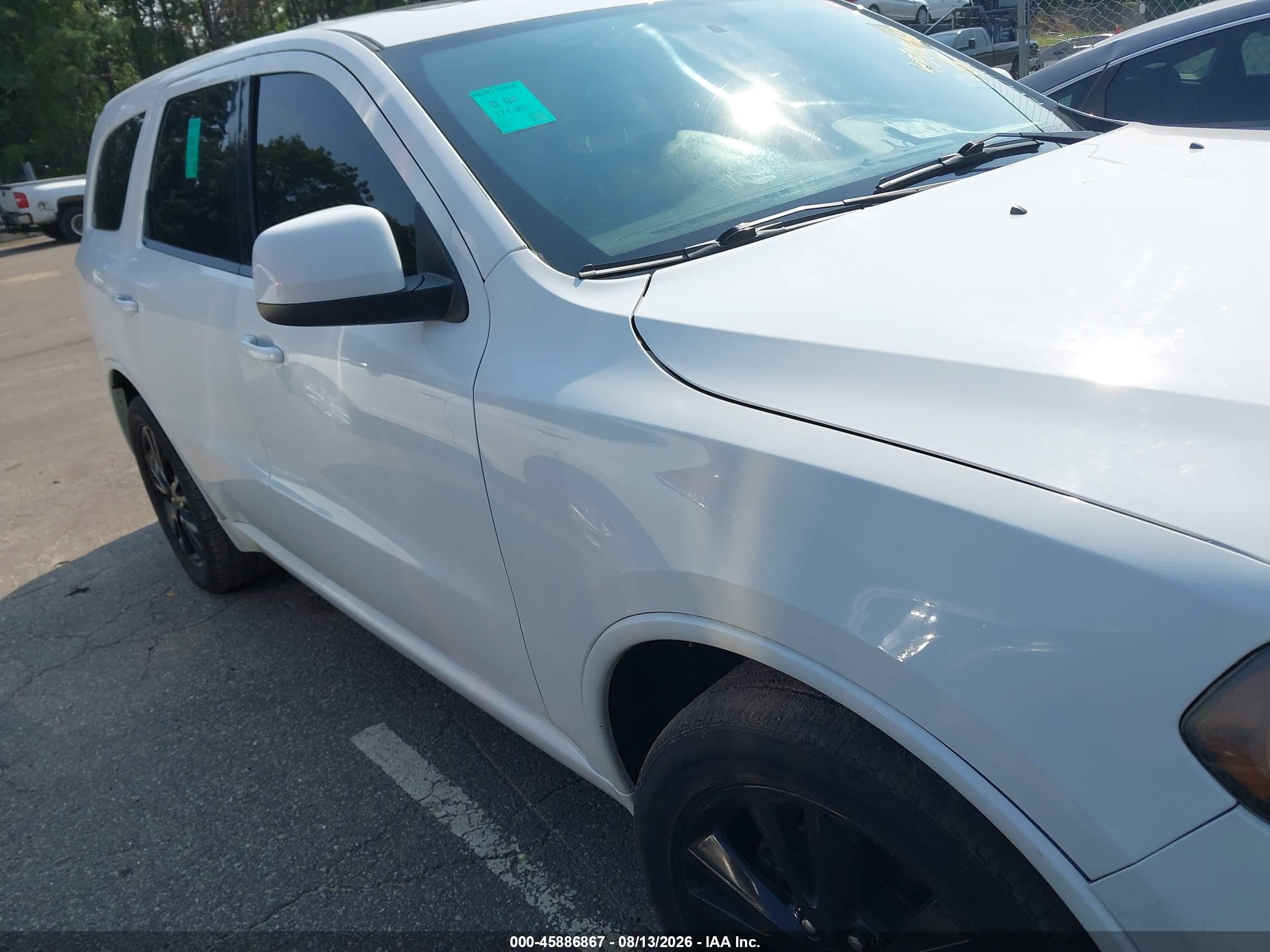 2013 Dodge Durango Sxt White vin: 1C4RDJAG2DC683224