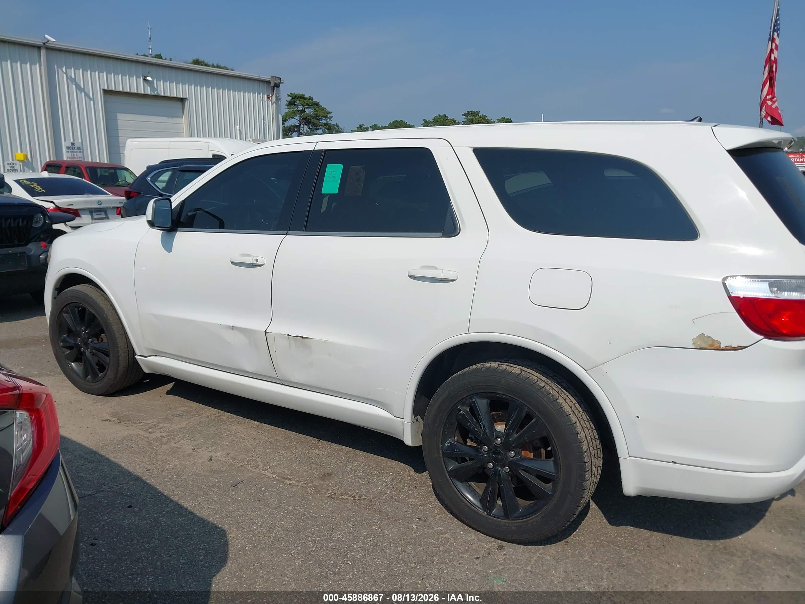 2013 Dodge Durango Sxt White vin: 1C4RDJAG2DC683224