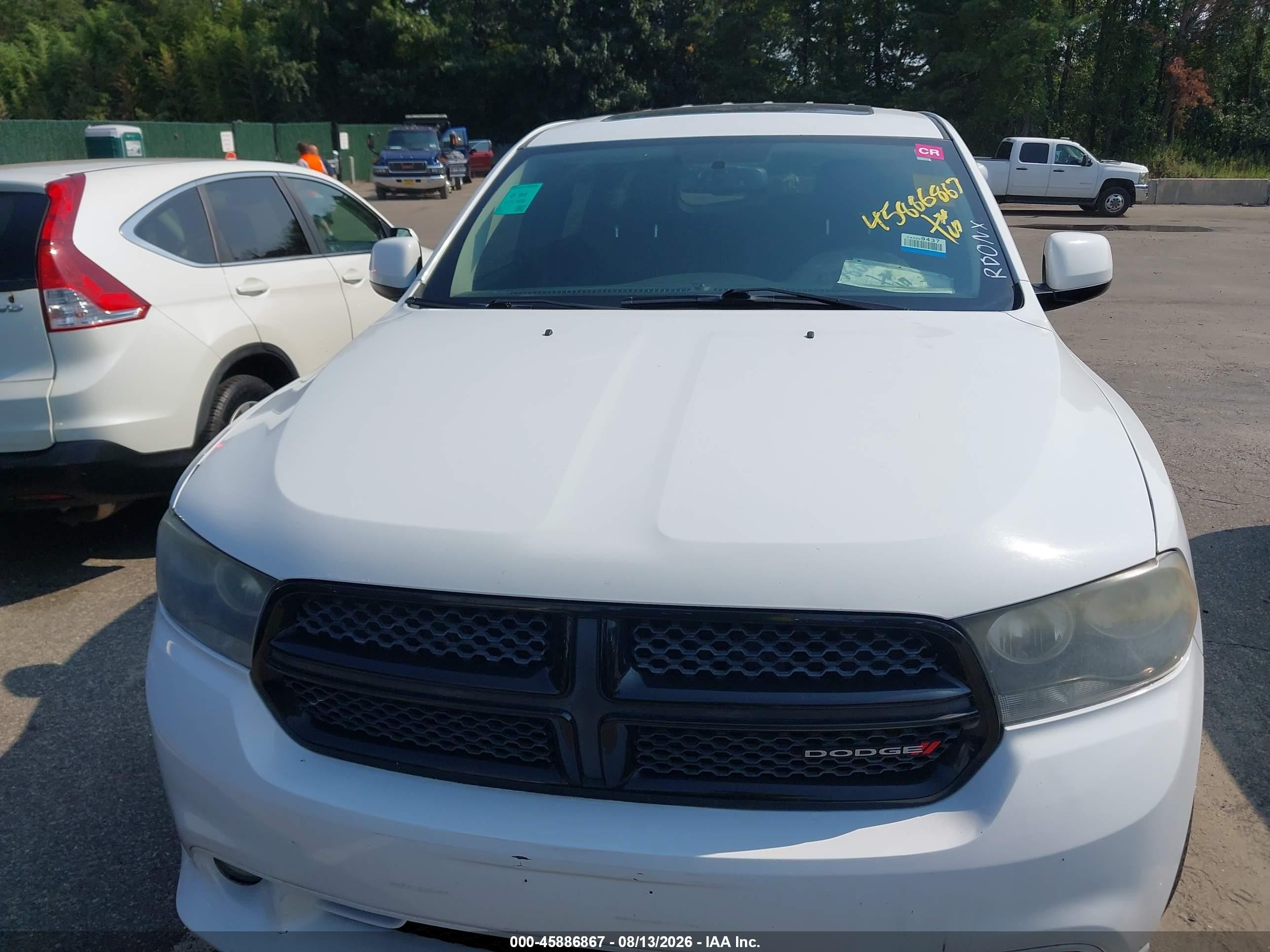2013 Dodge Durango Sxt White vin: 1C4RDJAG2DC683224