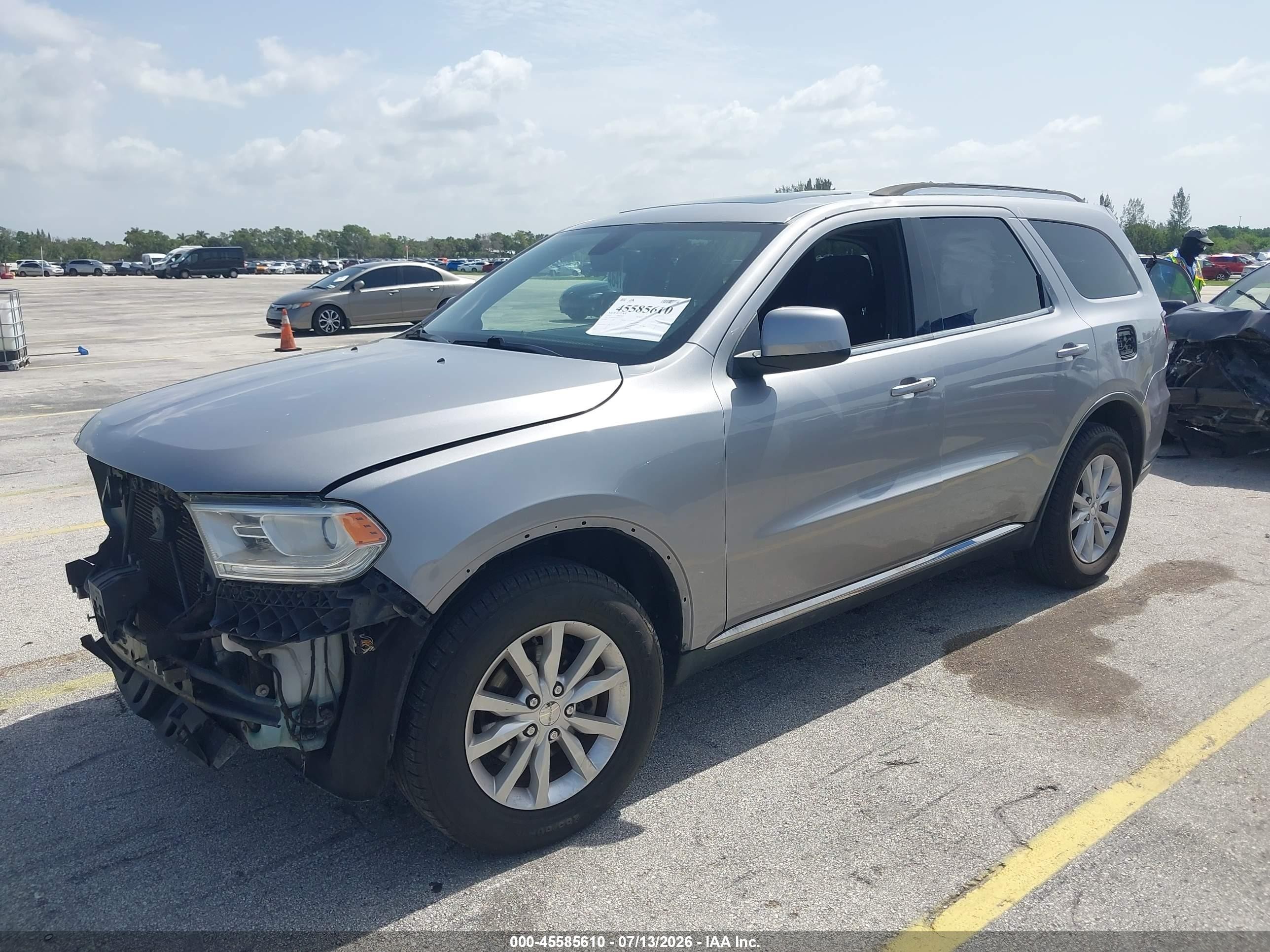 2014 Dodge Durango Sxt Gray vin: 1C4RDJAG2EC314137