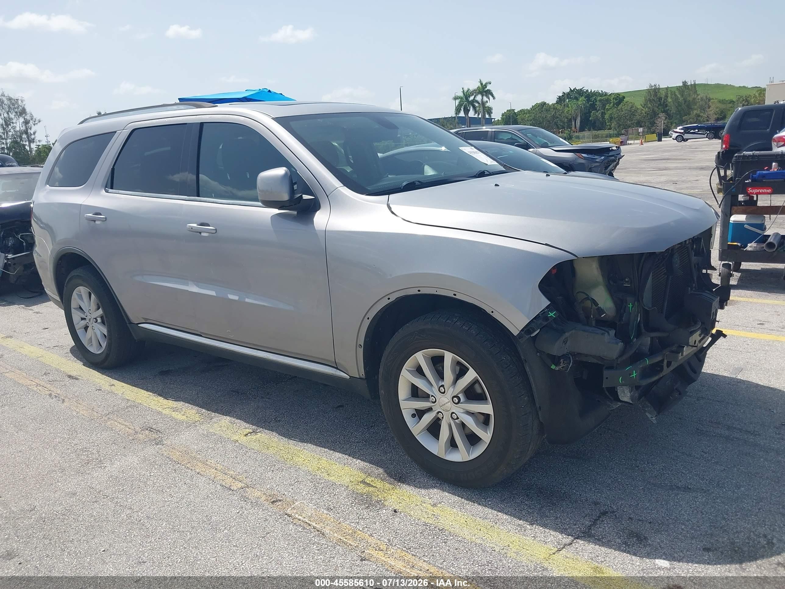 2014 Dodge Durango Sxt Gray vin: 1C4RDJAG2EC314137