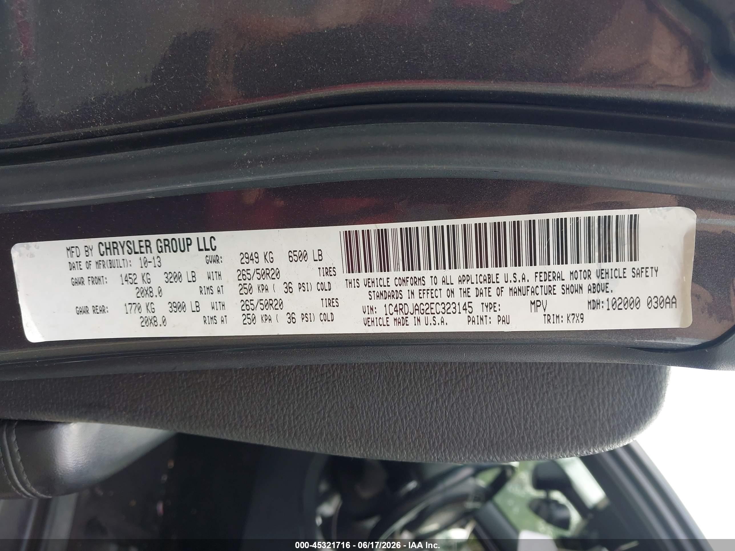 2014 Dodge Durango Sxt Серый vin: 1C4RDJAG2EC323145