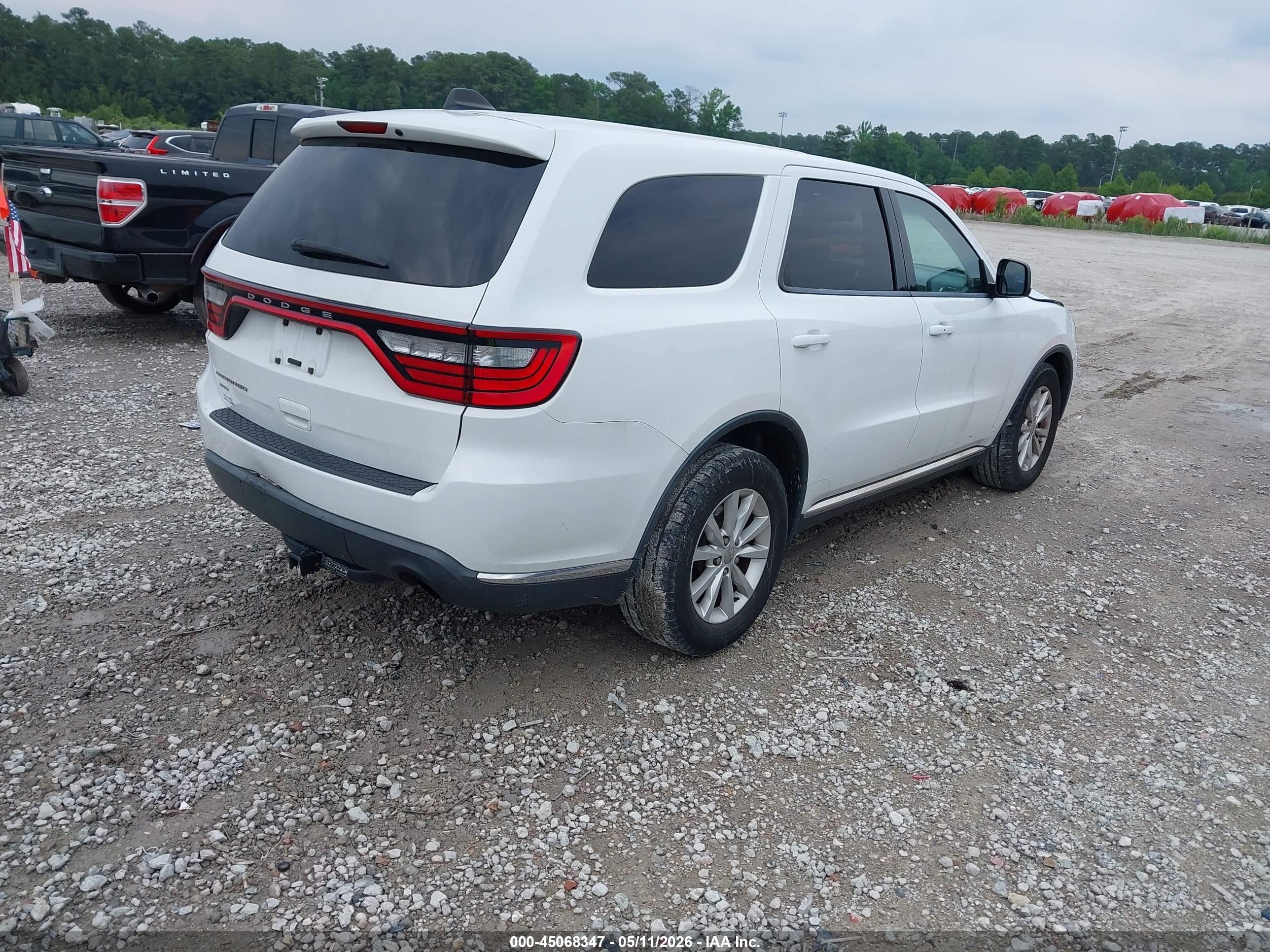 2014 Dodge Durango Sxt White vin: 1C4RDJAG2EC381451
