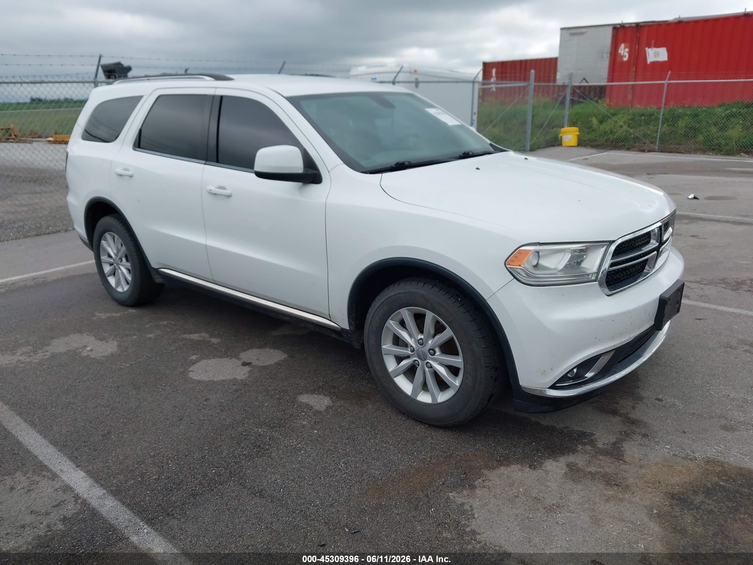 2014 Dodge Durango Sxt White vin: 1C4RDJAG2EC561996