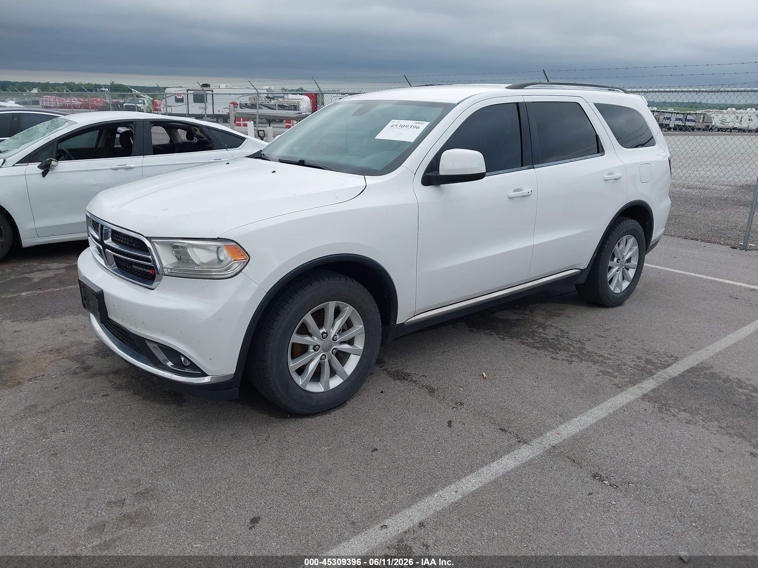 2014 Dodge Durango Sxt White vin: 1C4RDJAG2EC561996